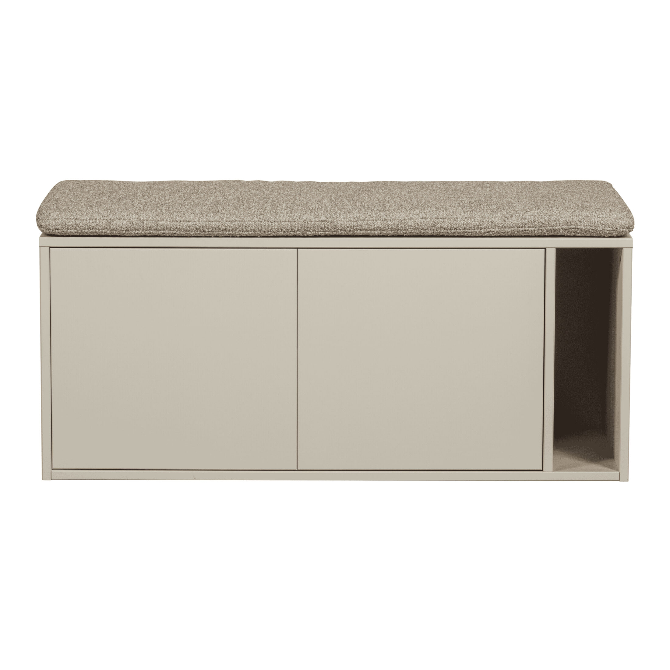 vtwonen TV-meubel/Bankje 'Settle Down' Met zitkussen, Grenenhout, 108cm, kleur Dust