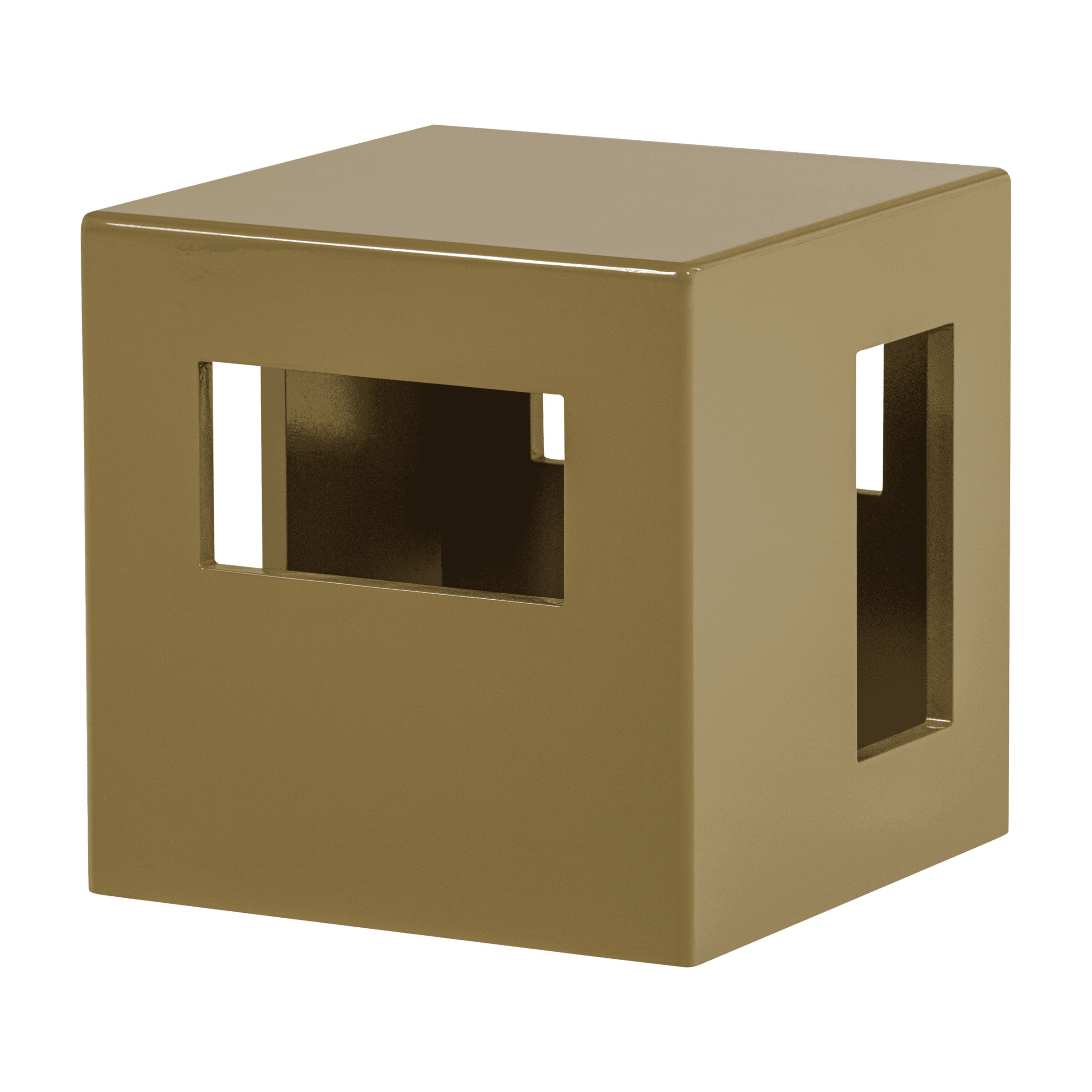 vtwonen Bijzettafel Modern 40 x 40cm - Honinggeel - Vierkant