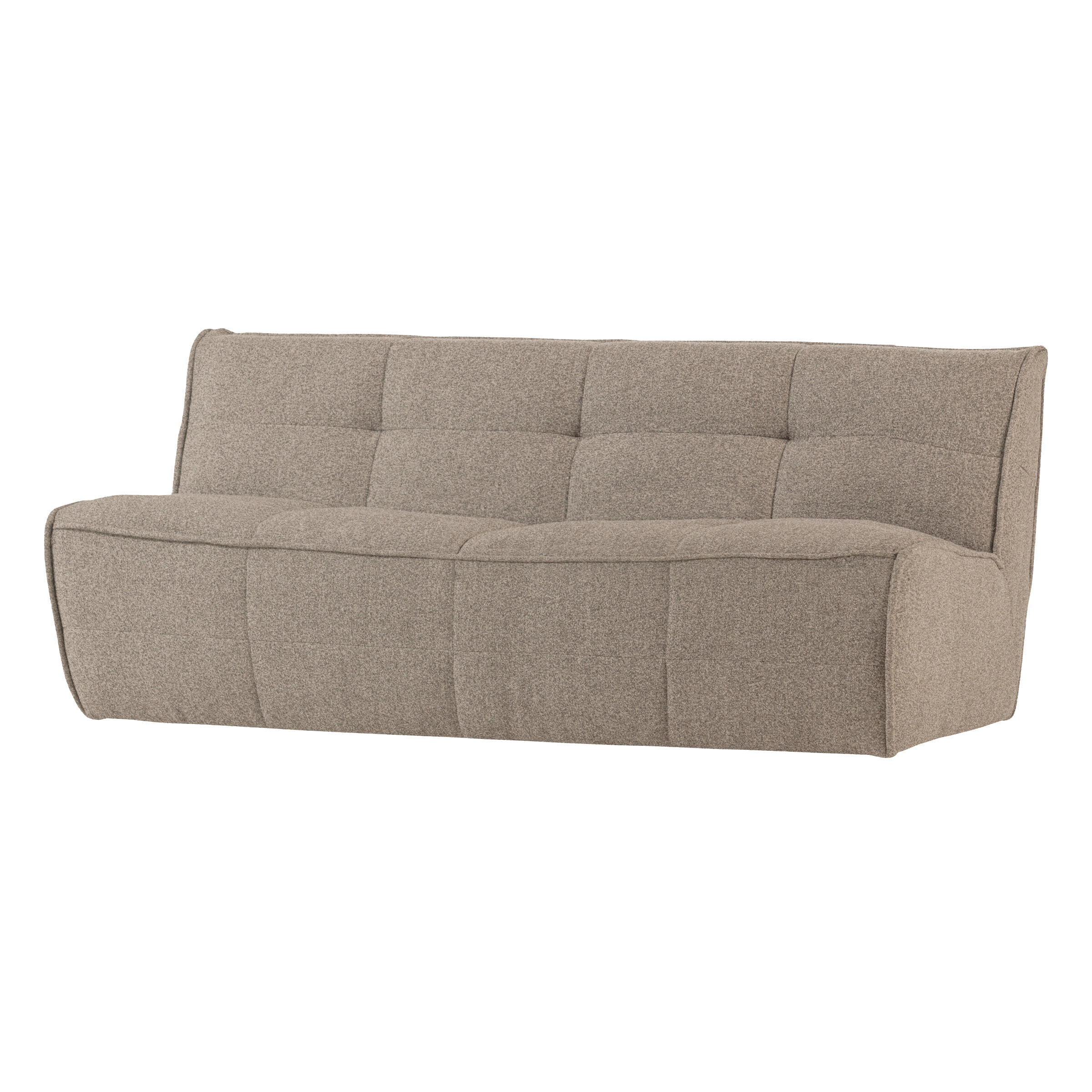 vtwonen 3-zits Bank 'Cluster' Bouclé, 204cm, kleur Khaki bruin