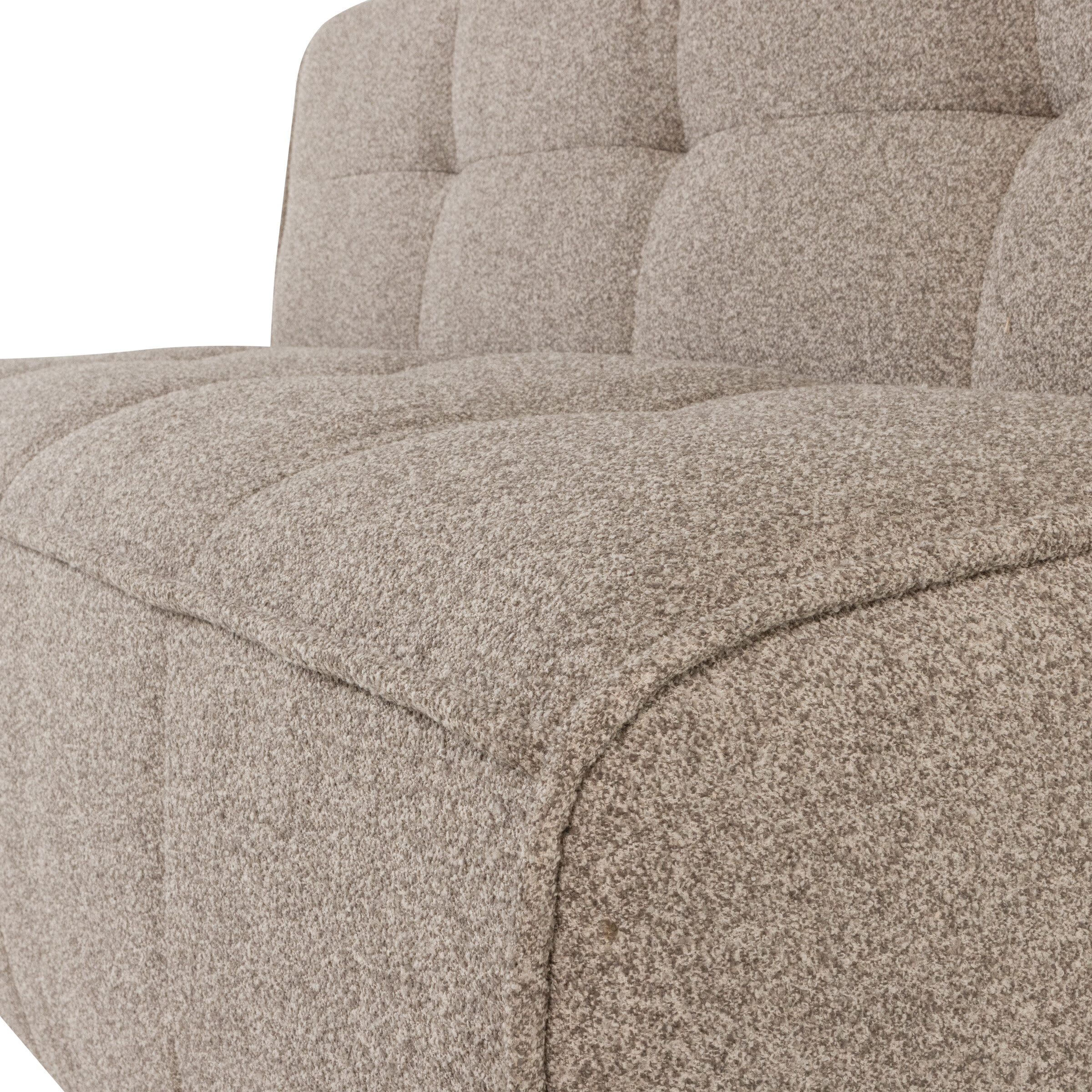 vtwonen Eetkamerbank 'Cluster' Bouclé, 164cm, kleur Khaki bruin