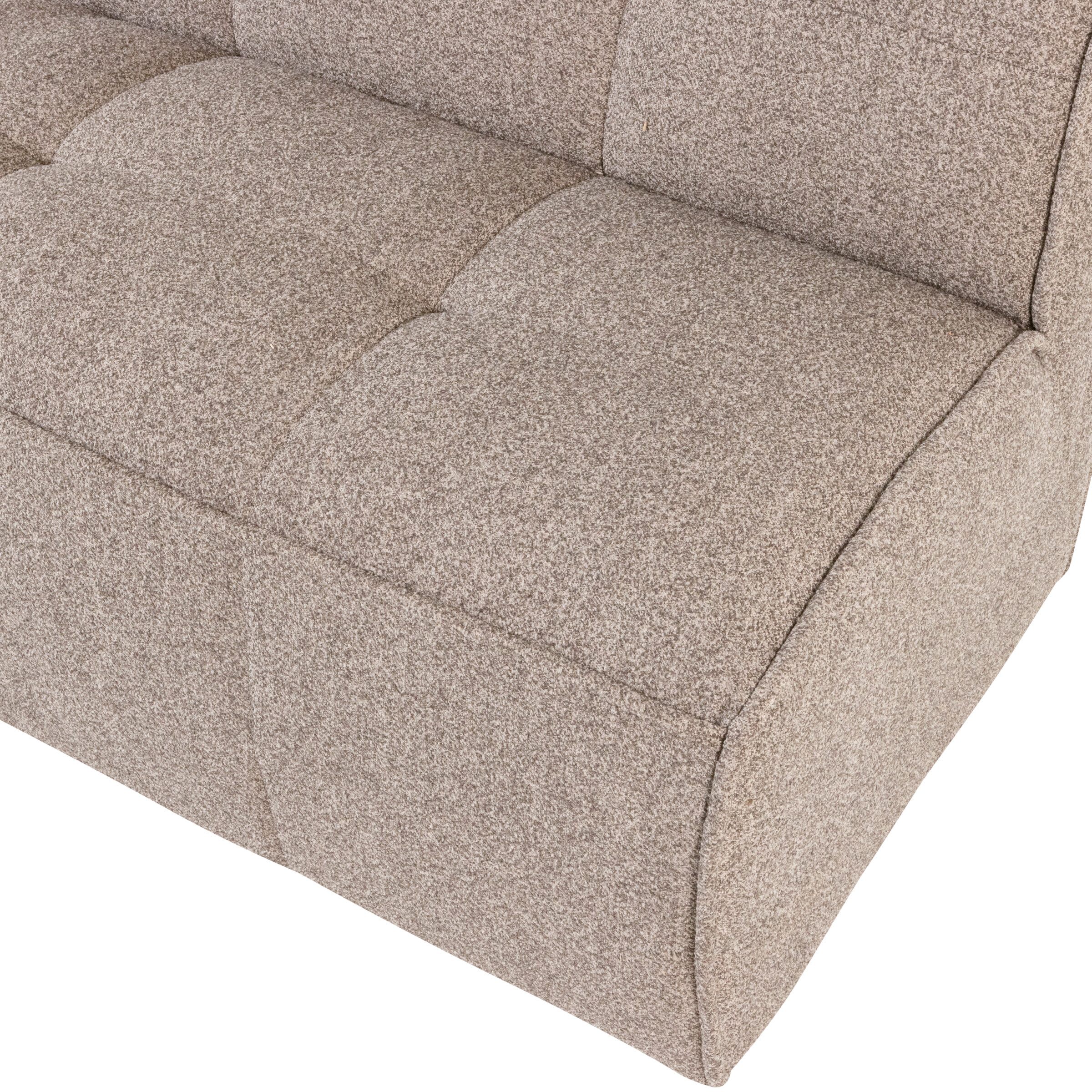 vtwonen Eetkamerbank 'Cluster' Bouclé, 164cm, kleur Khaki bruin