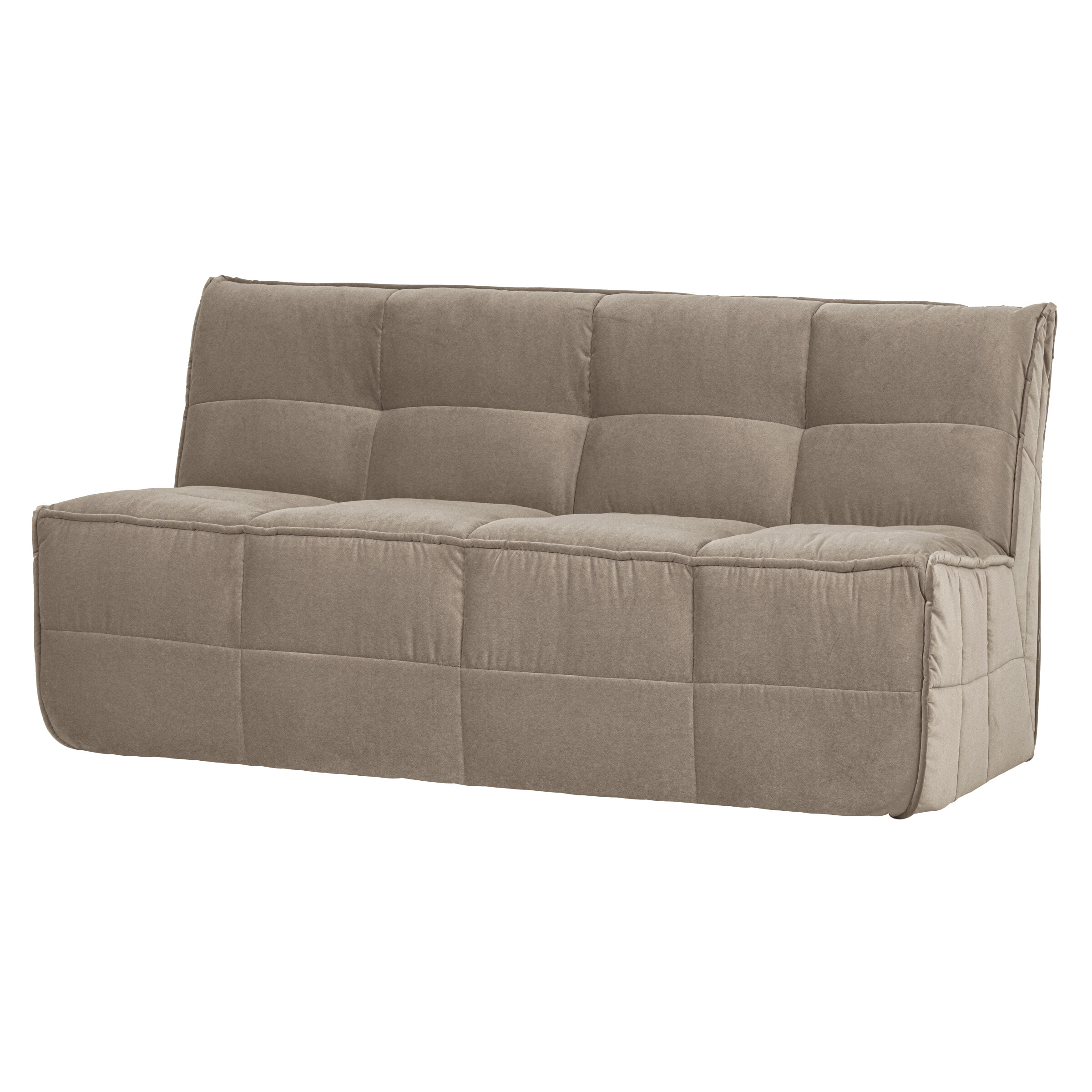 vtwonen Eetkamerbank 'Cluster' Velvet, 164cm, kleur Warm Taupe