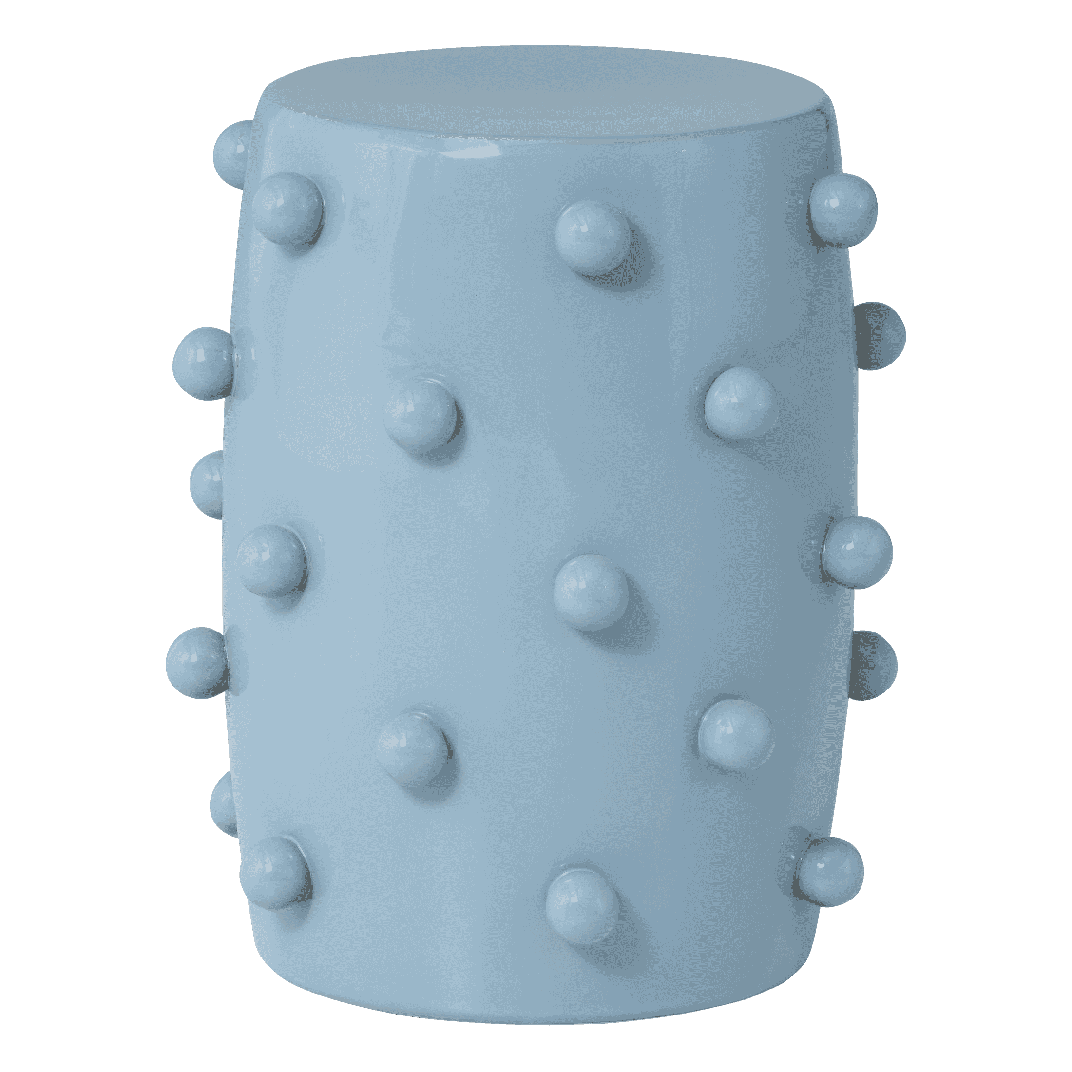vtwonen Bijzettafel Knobs Keramiek, Ø39cm - Lichtblauw - Rond