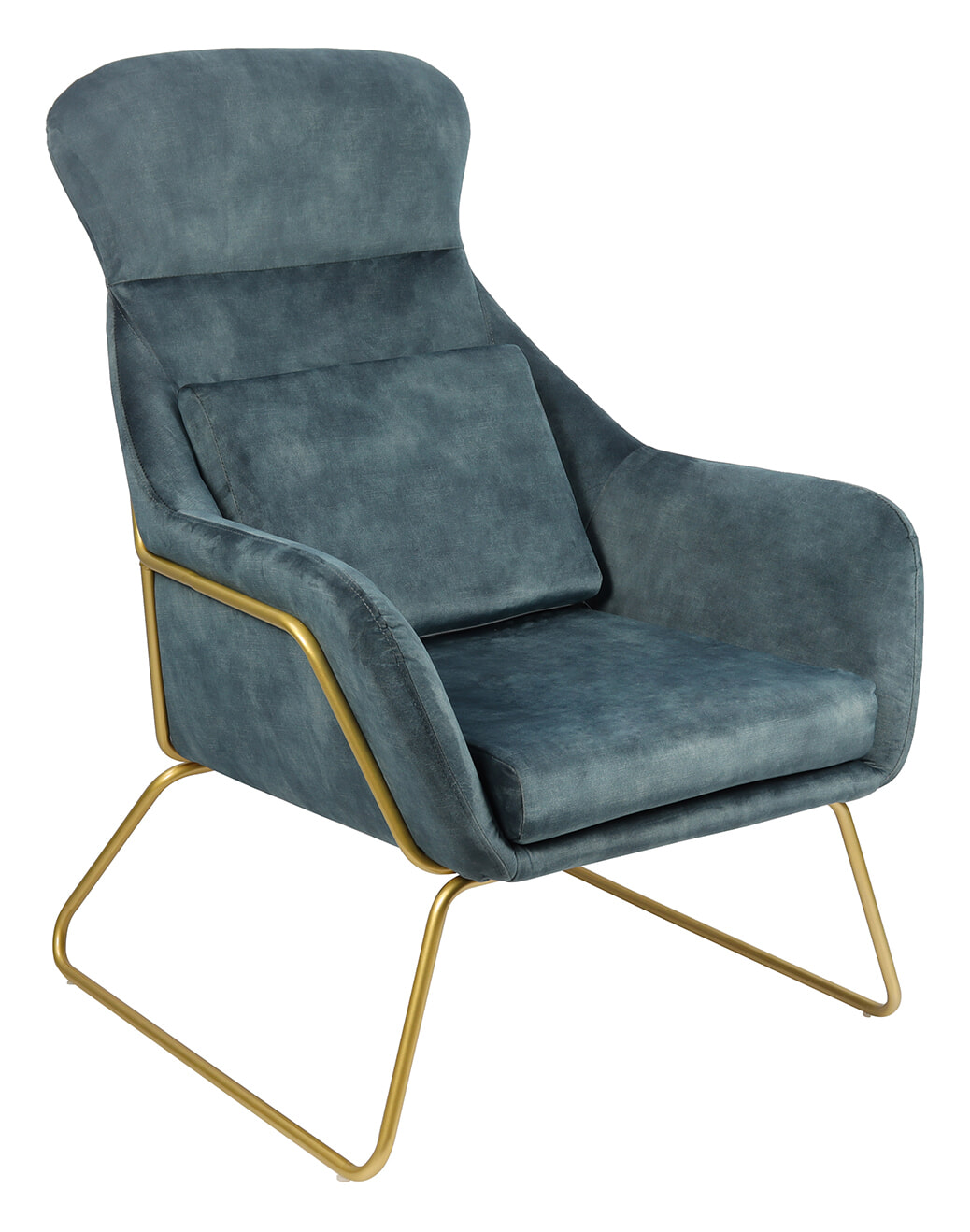 Artistiq Fauteuil 'Phelipe' Velvet, kleur blauw