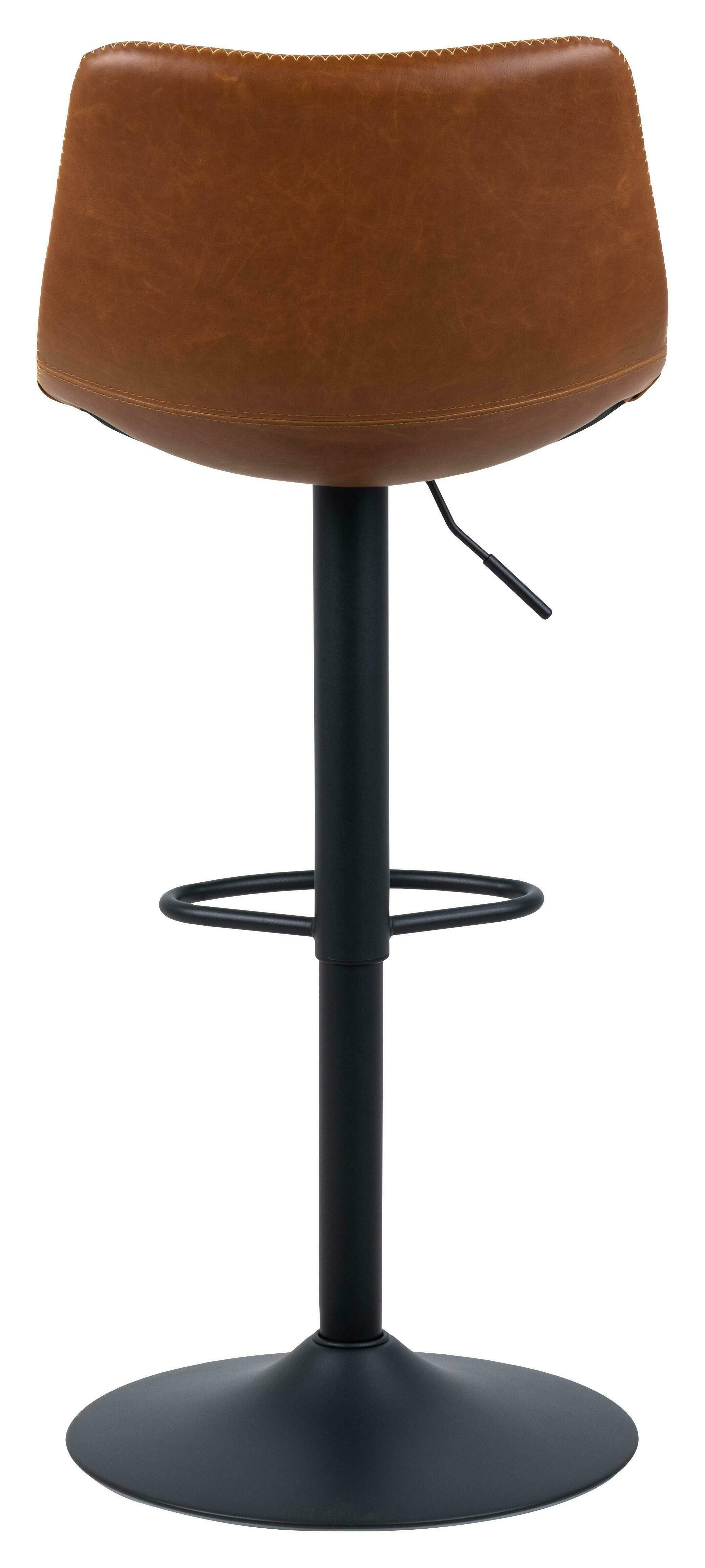 Bendt Draaibare Barkruk 'Xanthe' PU, kleur Cognac (zithoogte 61-83cm)
