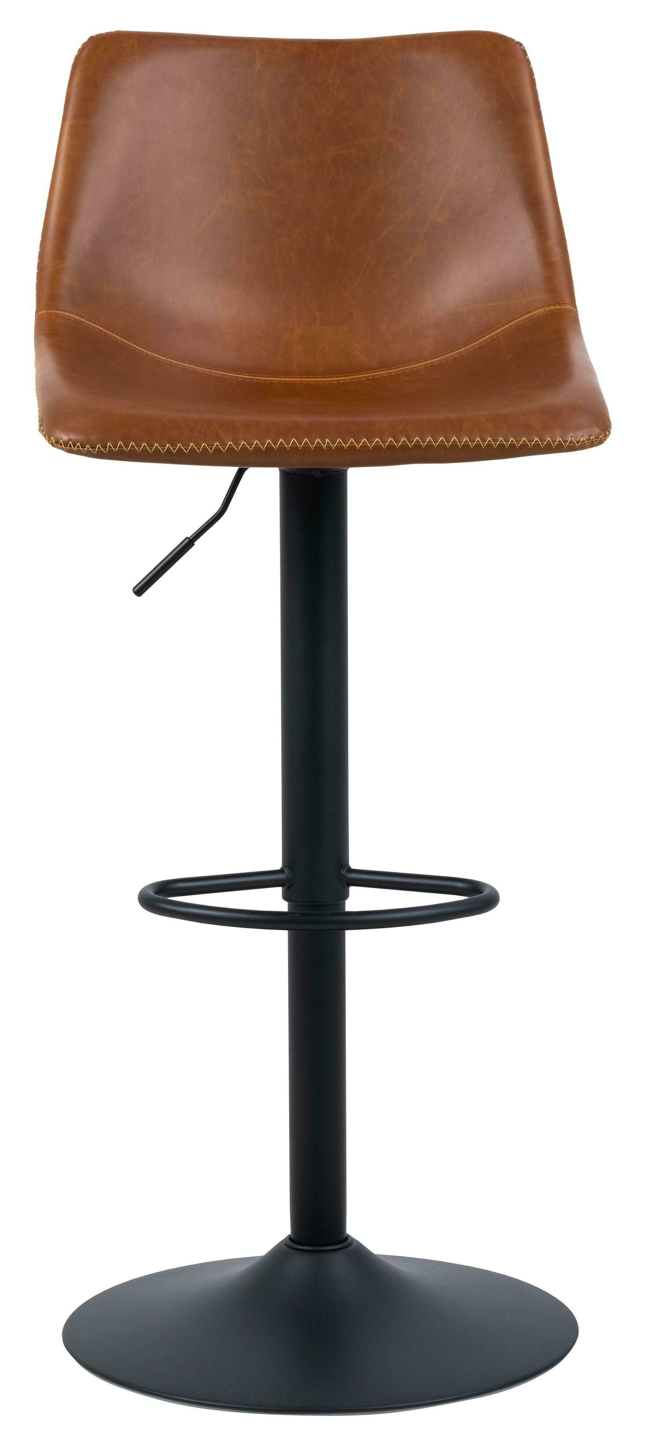 Bendt Draaibare Barkruk 'Xanthe' PU, kleur Cognac (zithoogte 61-83cm)
