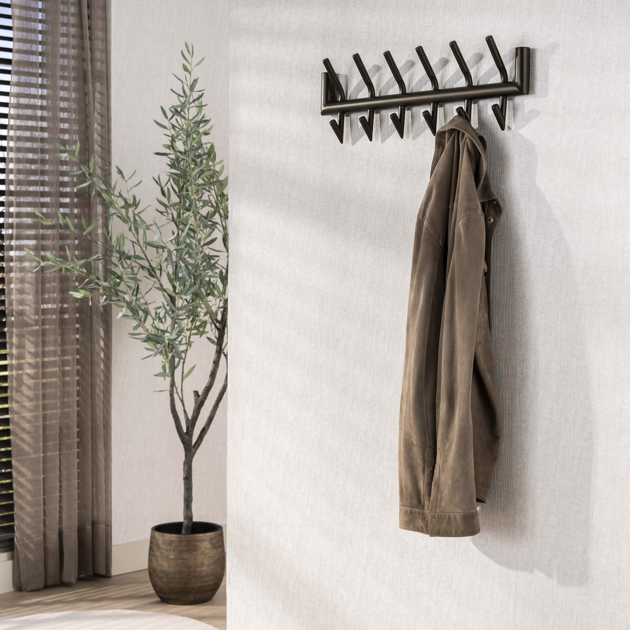 LifestyleFurn Kapstok Letica Met 2x 6 haken - Drift Brown