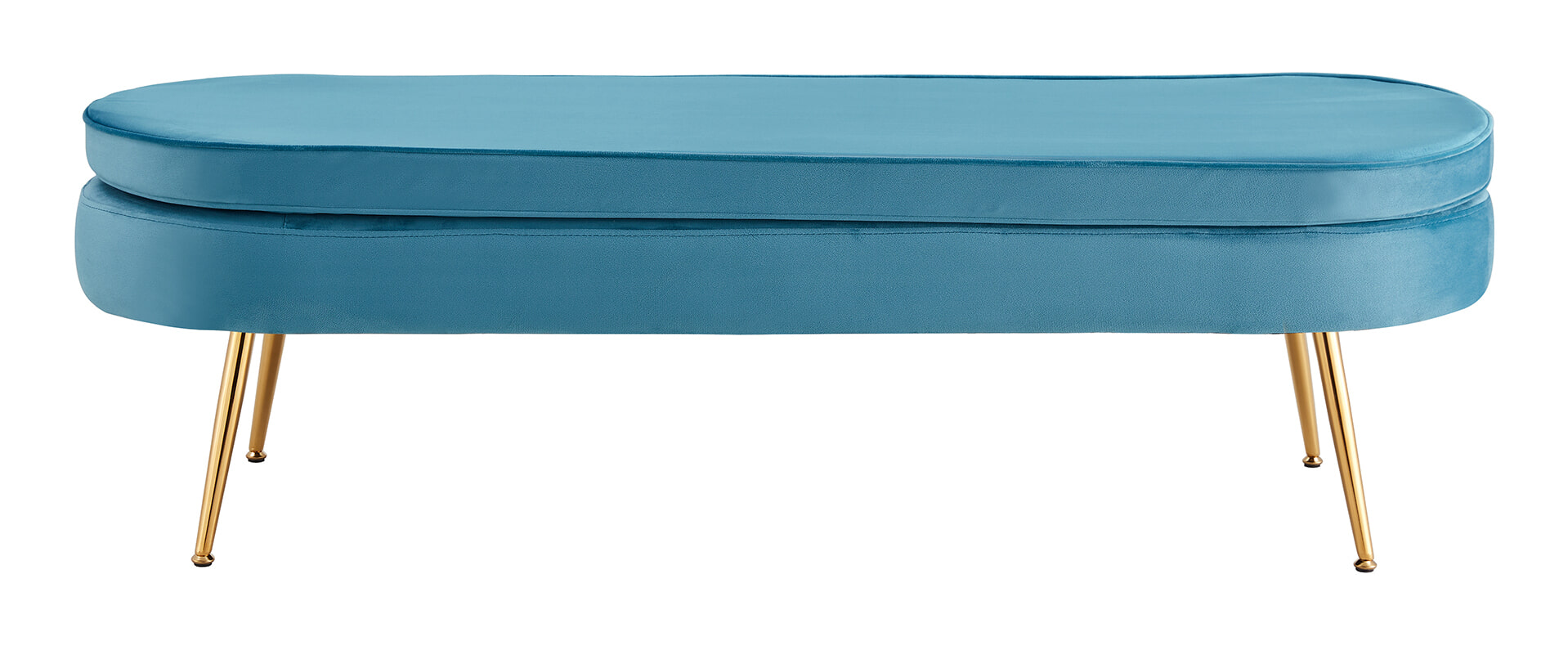 Artistiq Bankje 'Ignacio' Velvet, 142cm, kleur blauw