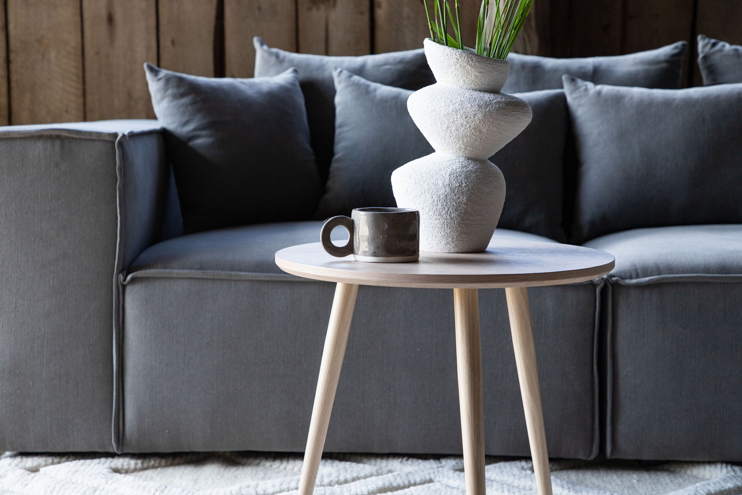 Nohr Ronde Bijzettafel 'Zakia' 48cm, kleur Whitewash