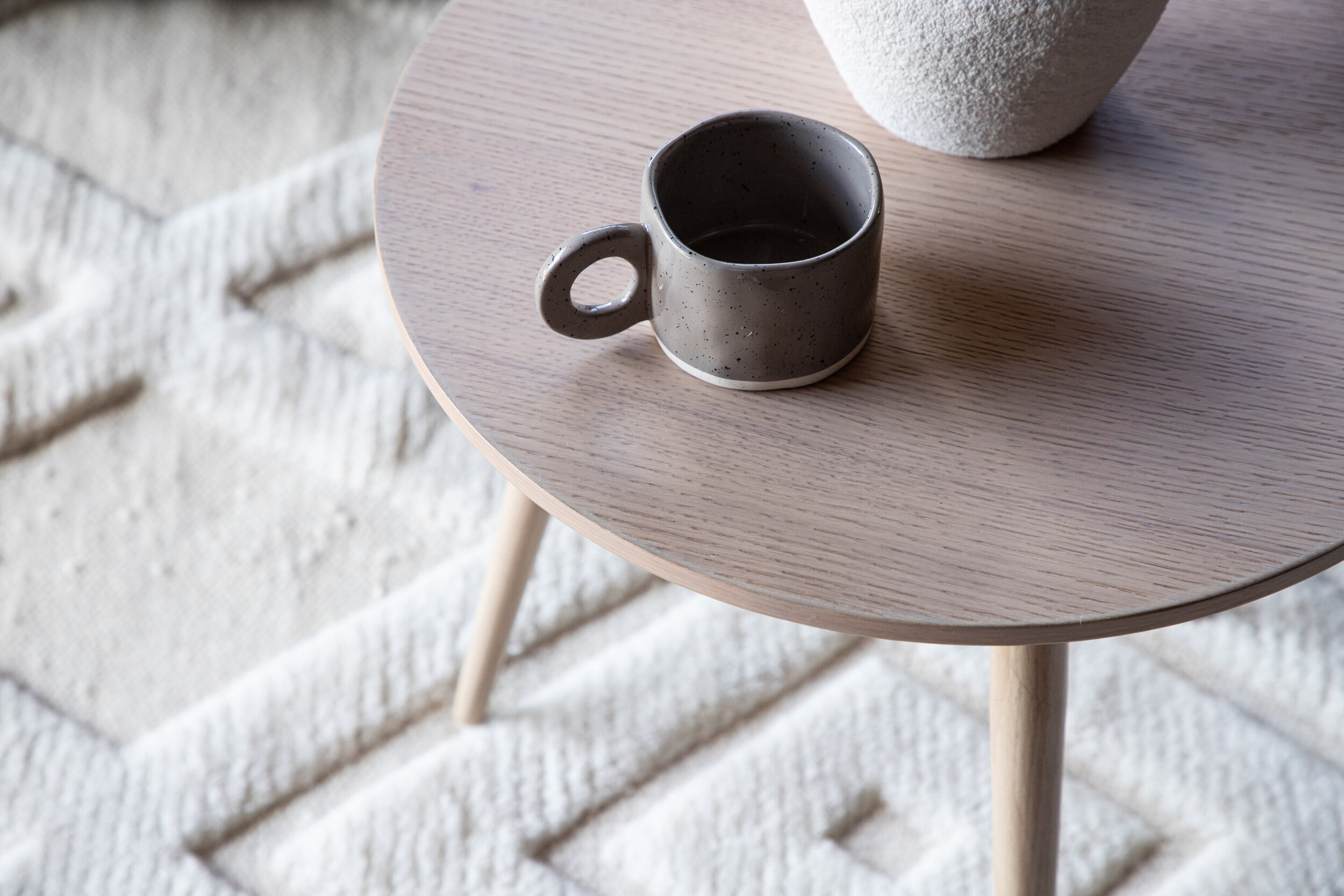 Nohr Ronde Bijzettafel 'Zakia' 48cm, kleur Whitewash