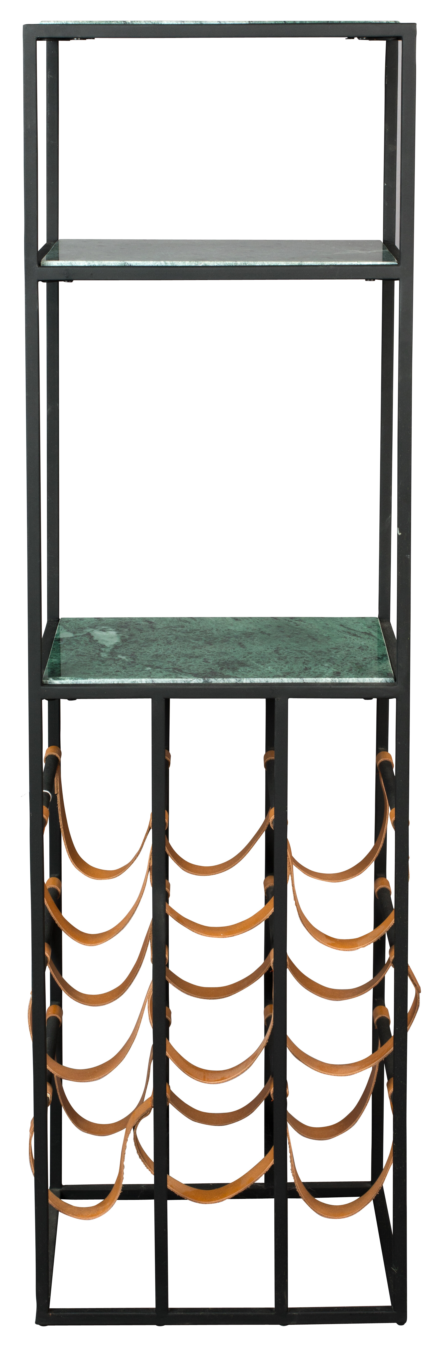 Dutchbone Wijnkast 'Mil' Groen marmer, 125.5 x 36cm