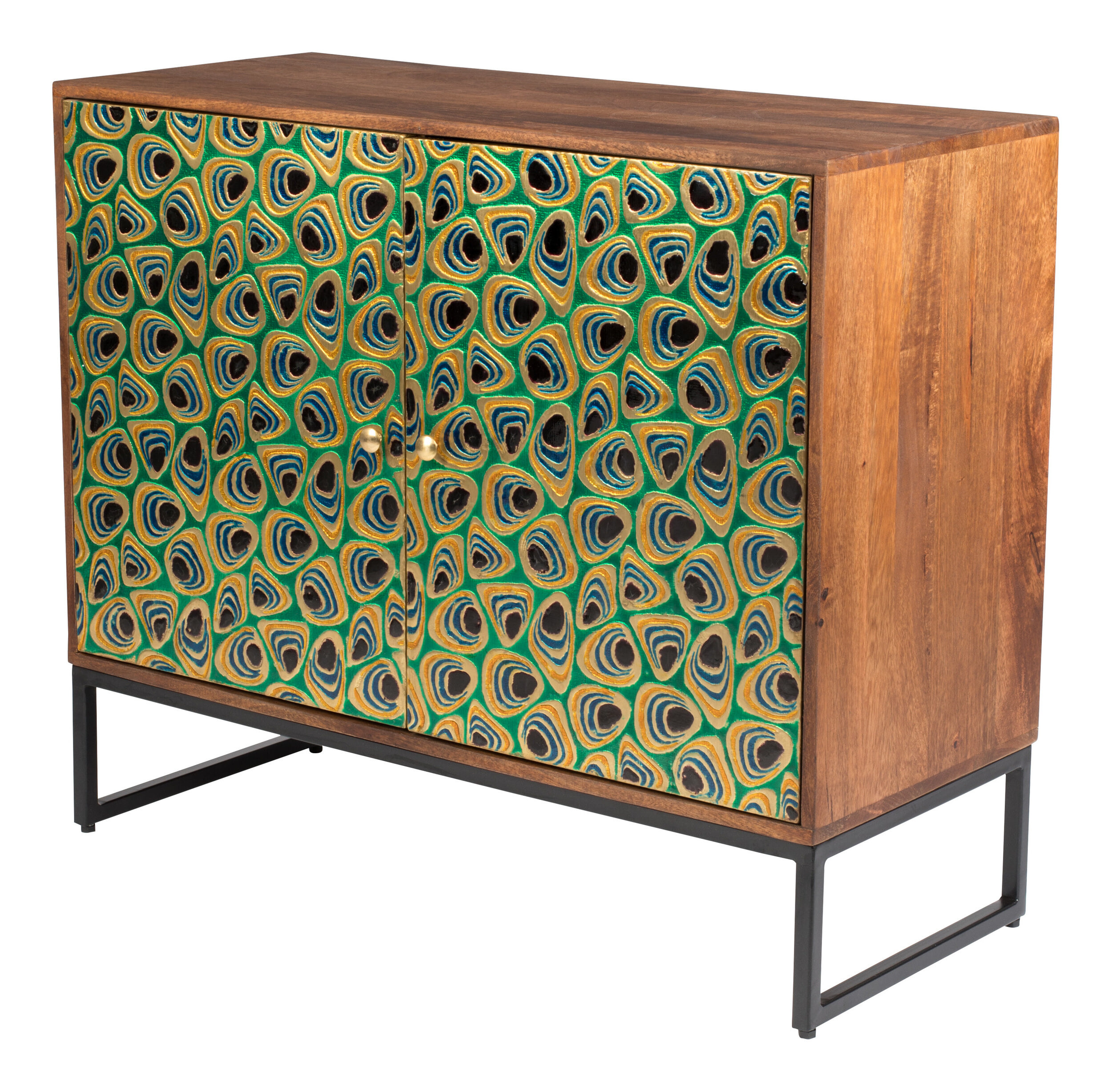 Dutchbone Opbergkast 'Meena' Mangohout, 80 x 95cm