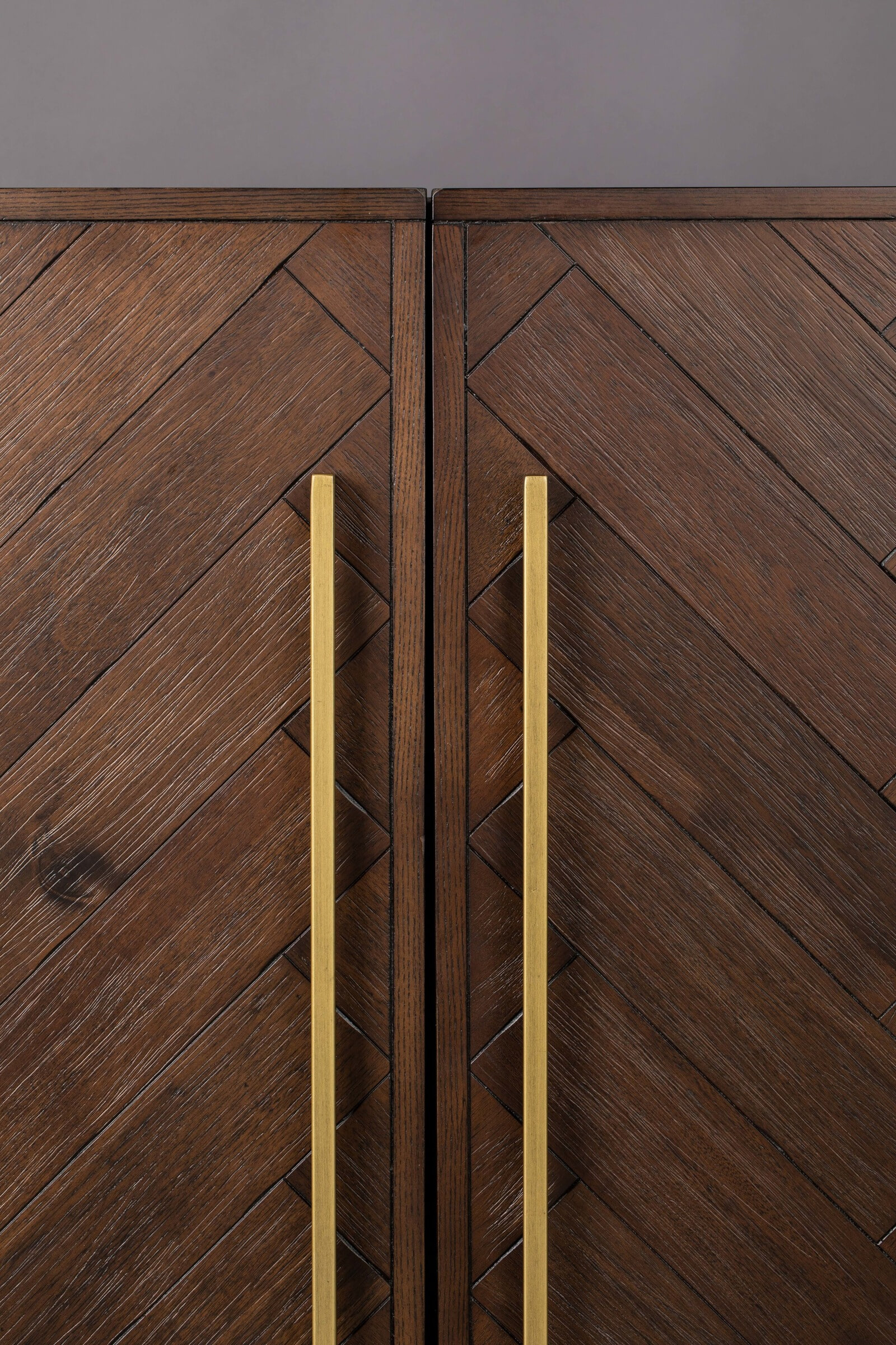 Dutchbone Wijnkast 'Class' Antique Brass, 100 x 100cm, kleur Bruin
