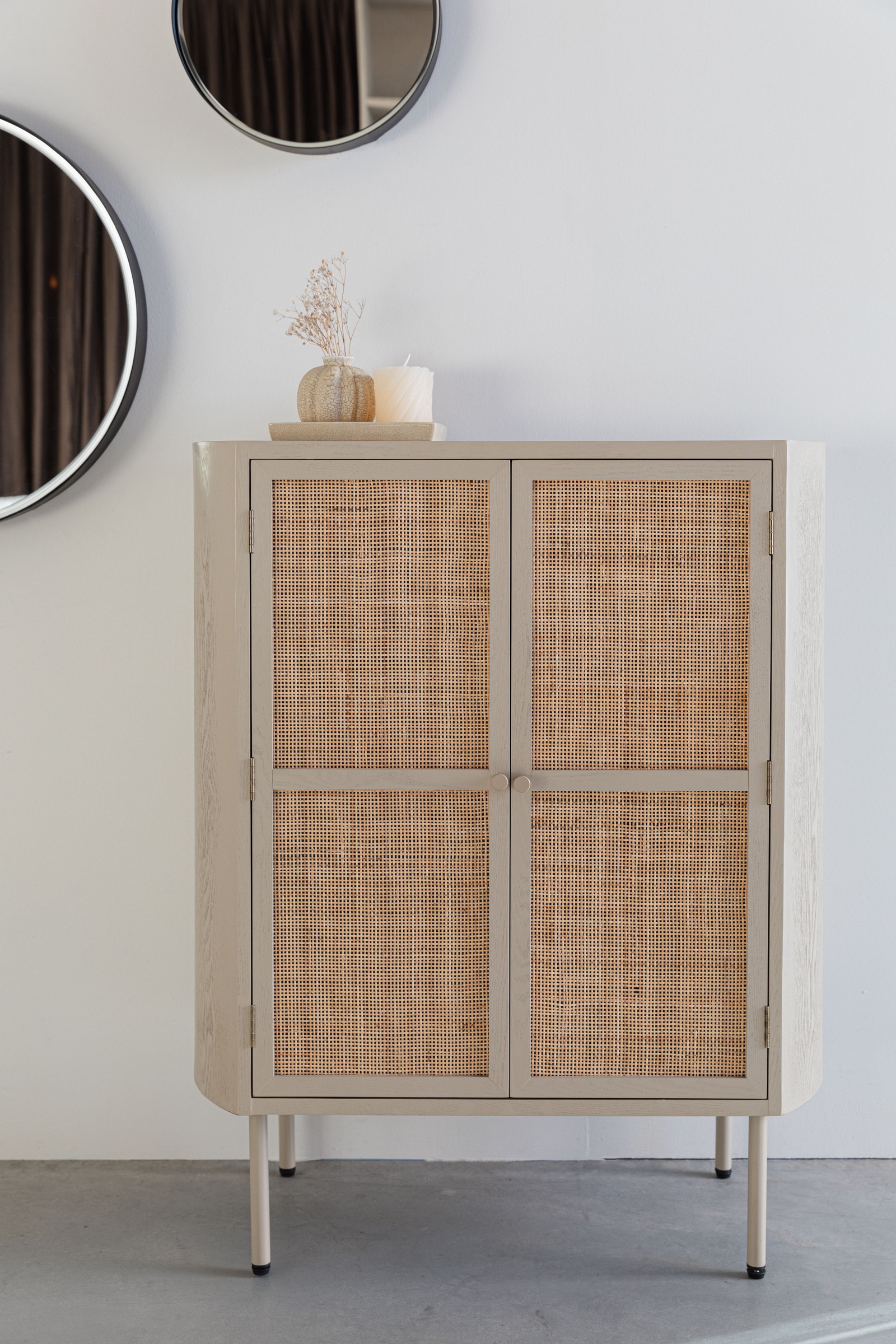 ZILT Opbergkast 'Meja' Rattan, 100 x 80cm