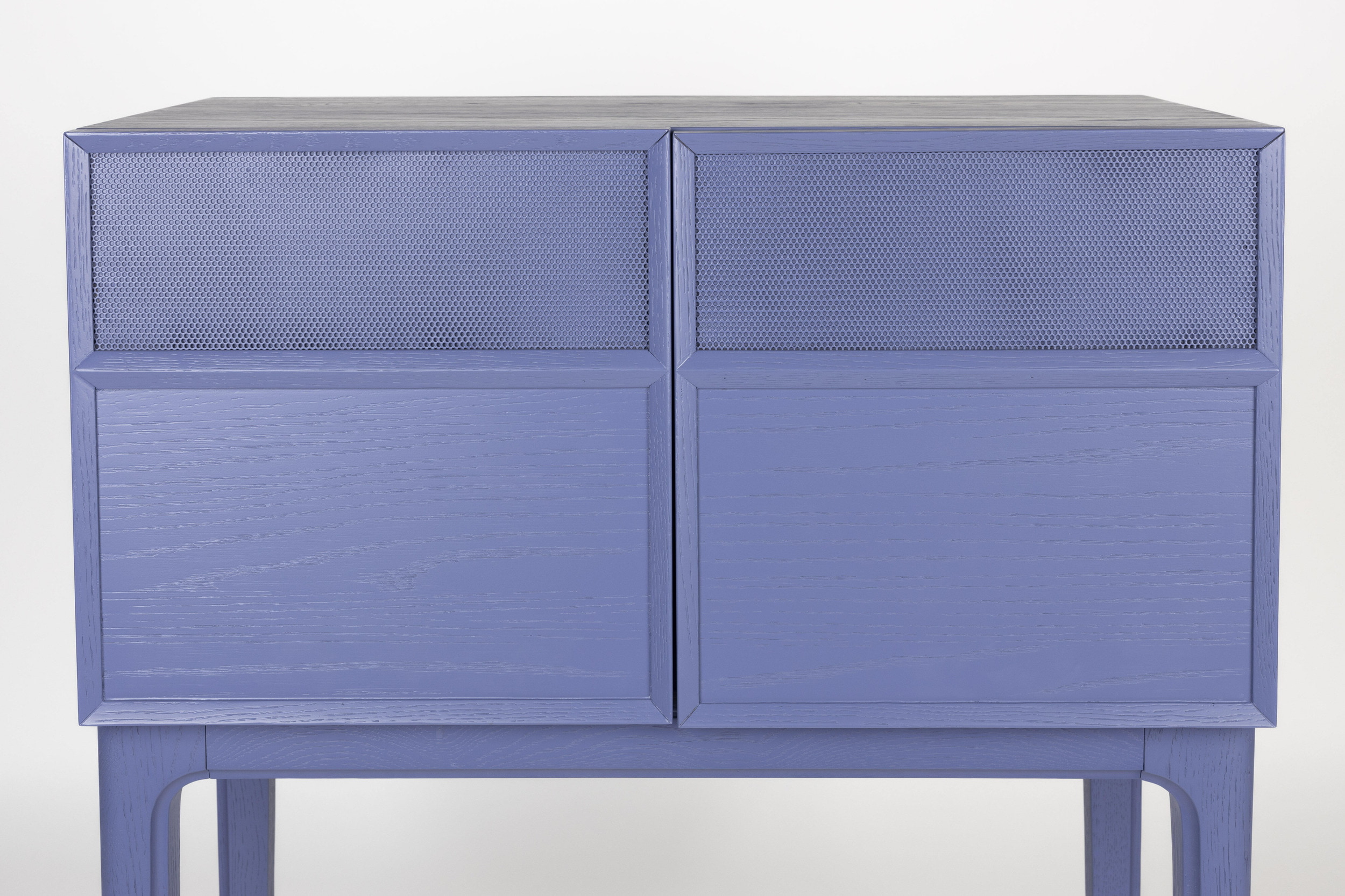 Zuiver Dressoir 'June' Eikenhout en metaal, 80cm, kleur Paars