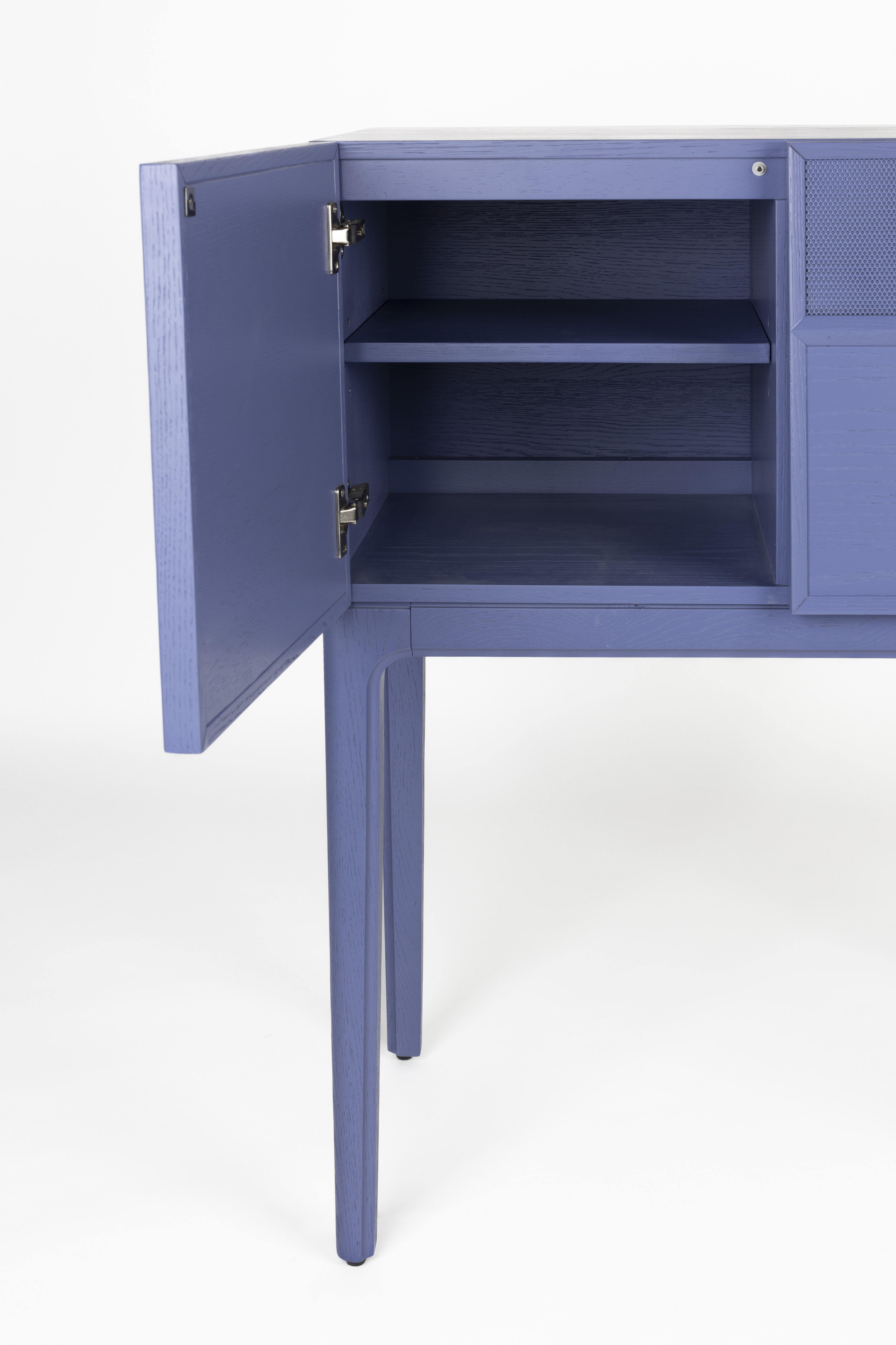 Zuiver Dressoir 'June' Eikenhout en metaal, 80cm, kleur Paars