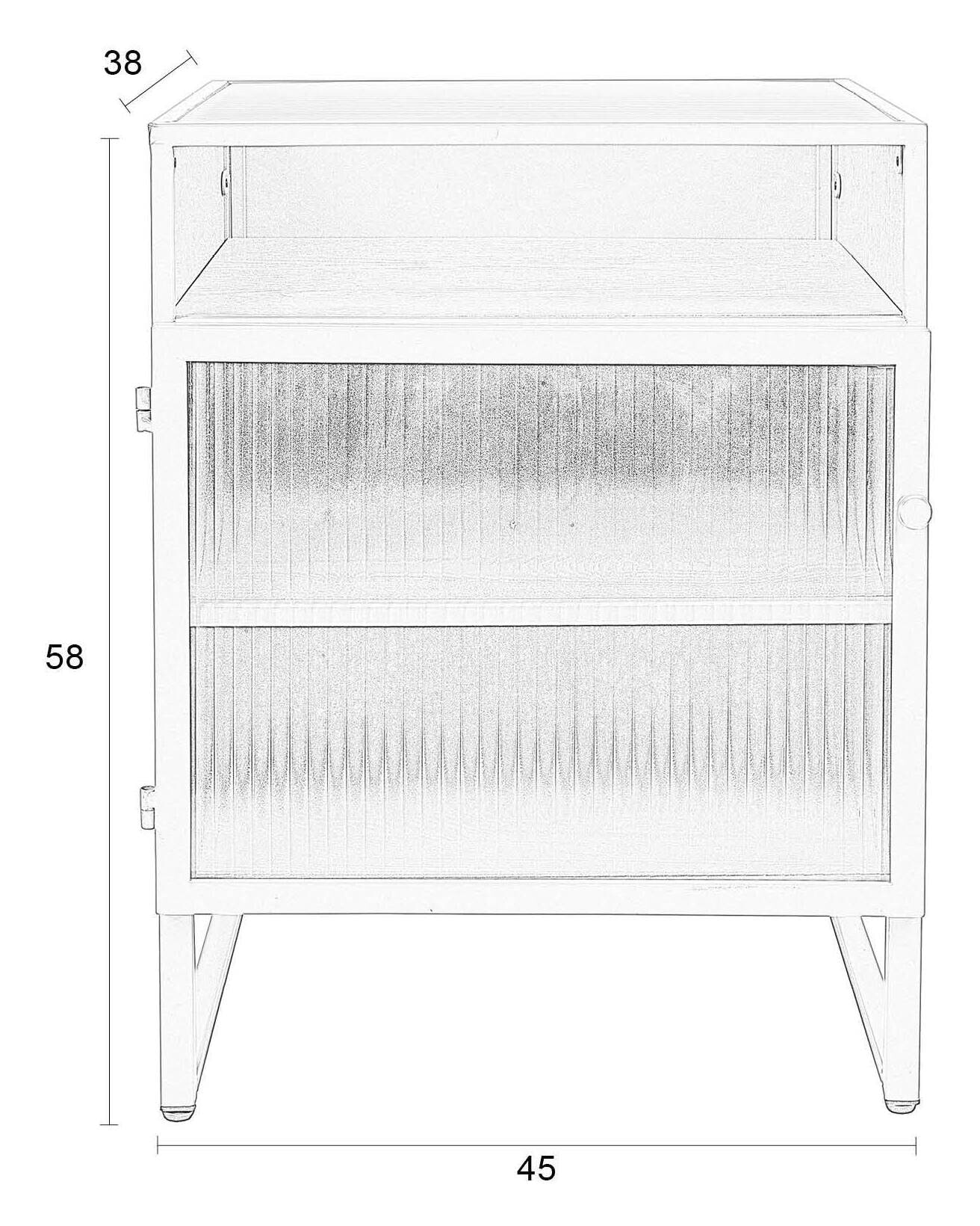 ZILT Nachtkastje 'Lislie' 45 x 38cm, kleur Groen