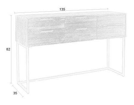ZILT Dressoir / Sidetable 'Yasmijn' Teakhout, 135cm