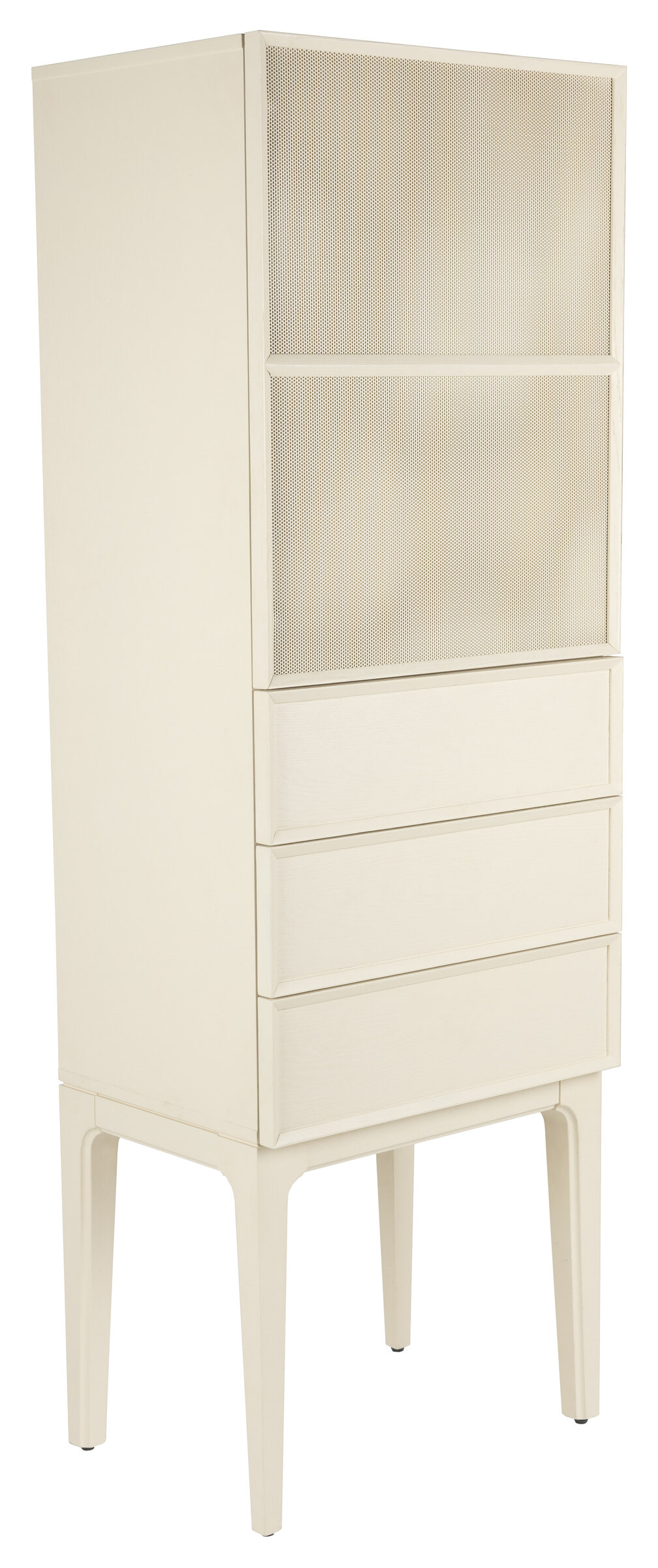 Zuiver Opbergkast 'June' Eikenhout en metaal, Met 1 deur en 3 laden