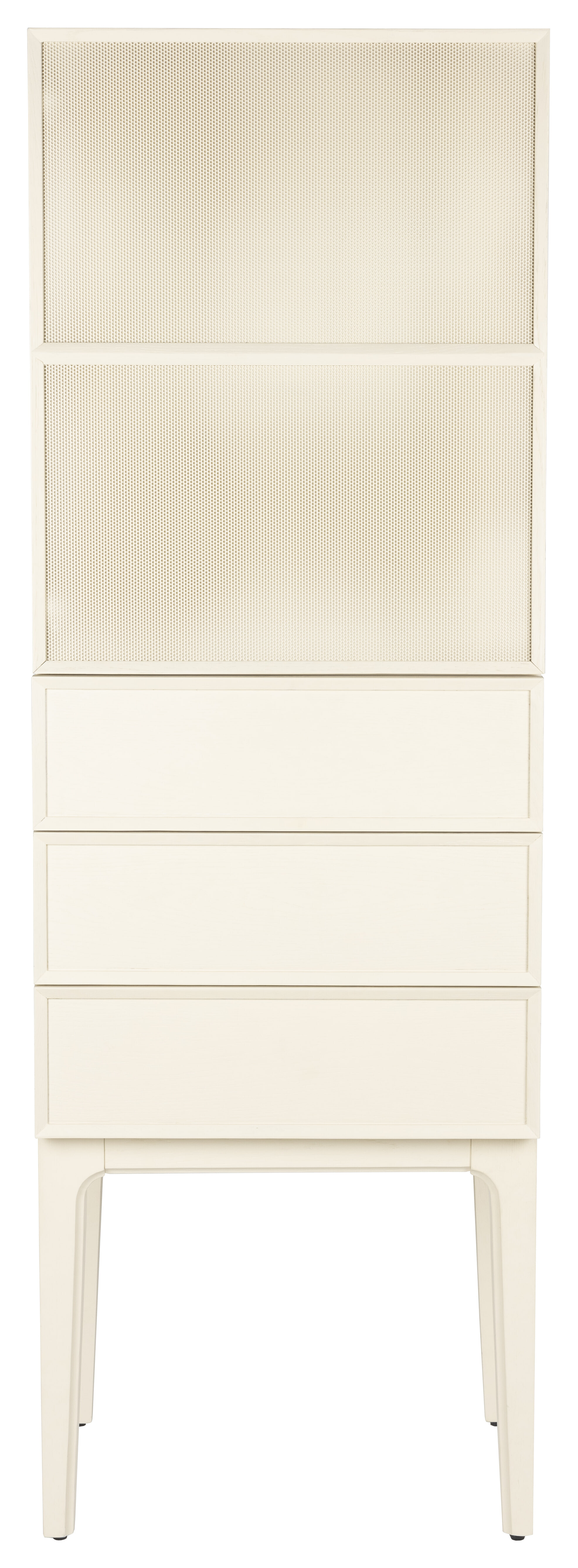 Zuiver Opbergkast 'June' Eikenhout en metaal, Met 1 deur en 3 laden