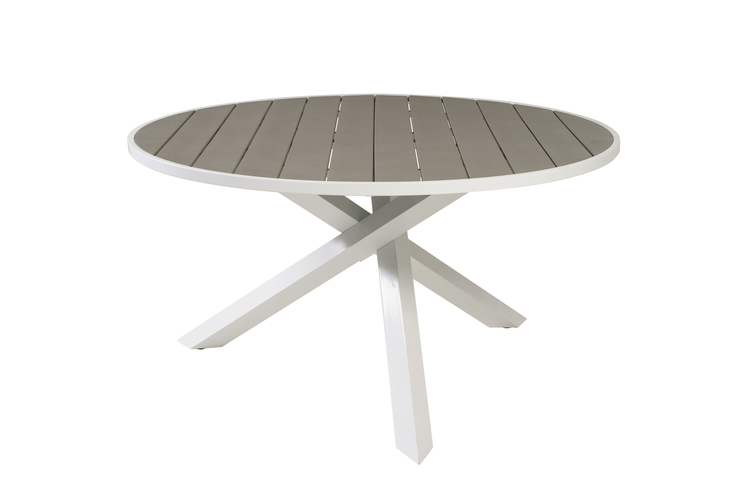 Nohr Ronde Tuintafel 'Marnell' Polywood, 140cm, kleur Wit