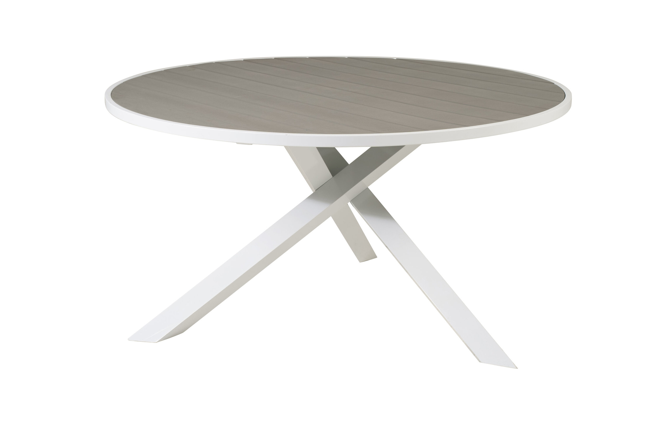 Nohr Ronde Tuintafel 'Marnell' Polywood, 140cm, kleur Wit