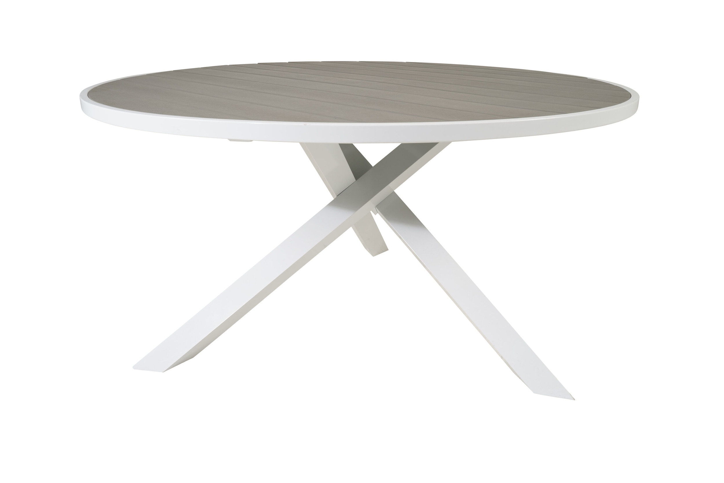 Nohr Ronde Tuintafel 'Marnell' Polywood, 140cm, kleur Wit