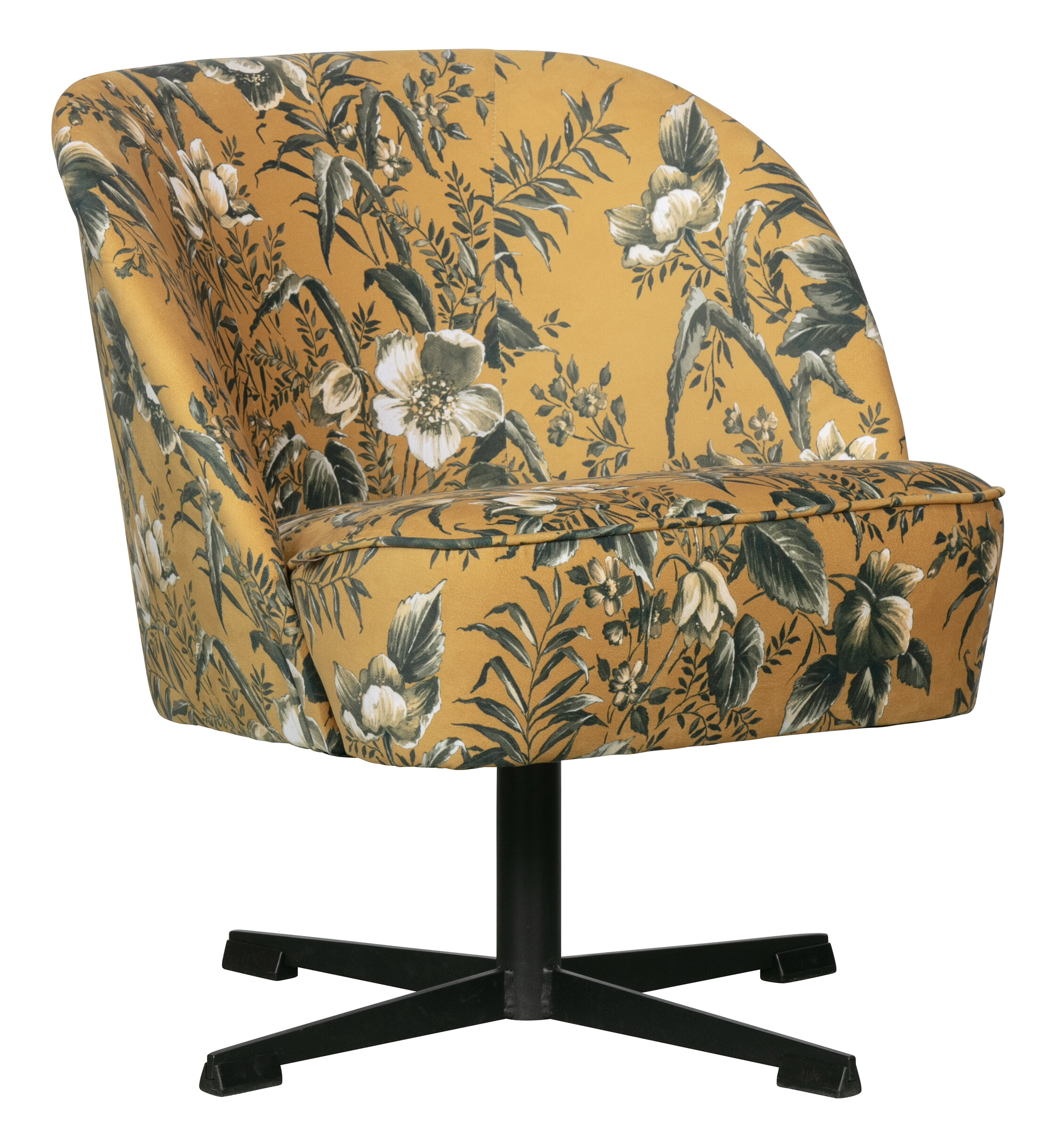 BePureHome Draaifauteuil 'Vogue' Velvet, kleur Poppy Mosterd BePureHome Draaifauteuil 'Vogue' Velvet, kleur Poppy Mosterd