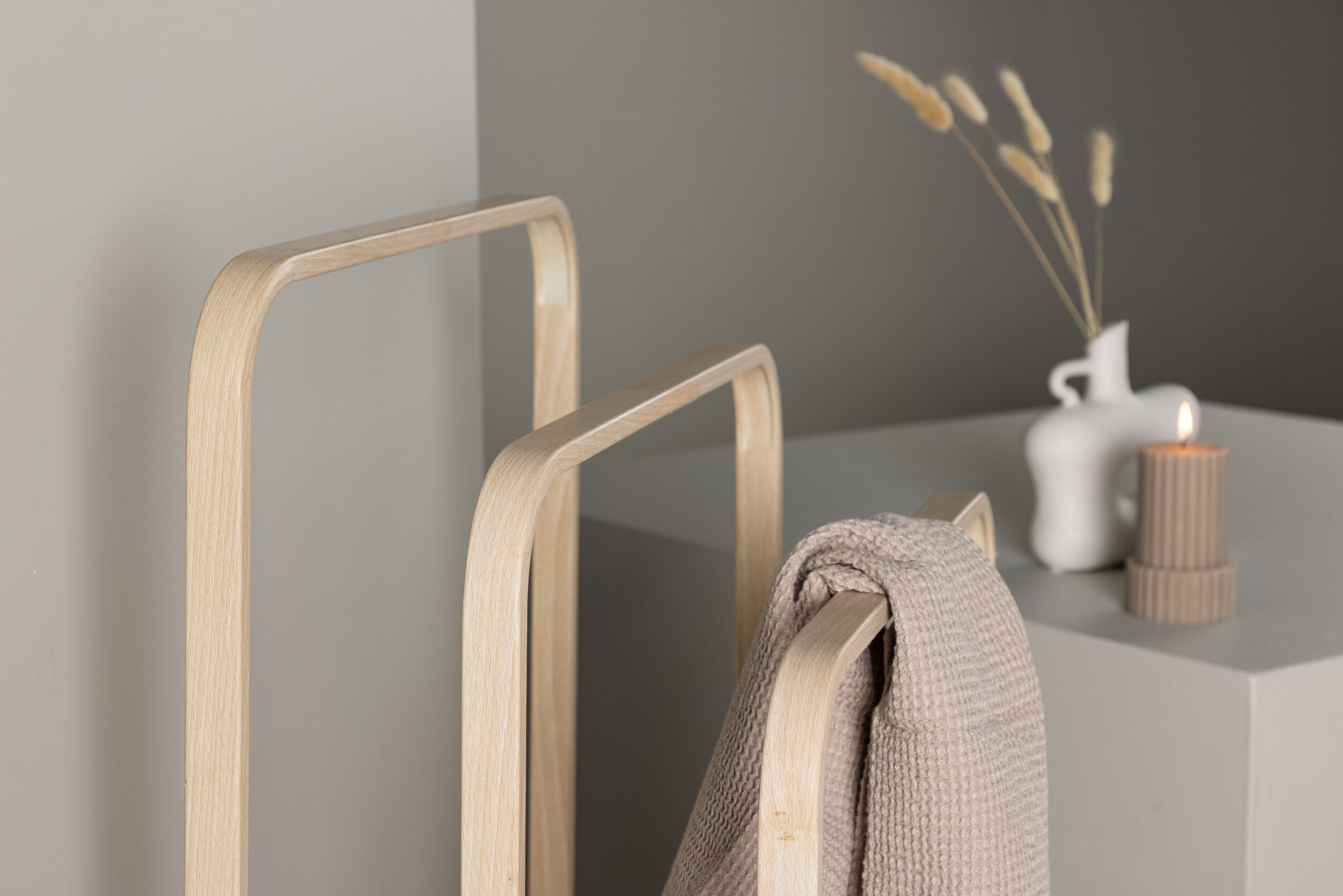 Nohr Handdoekenrek 'Shinika' kleur Whitewash
