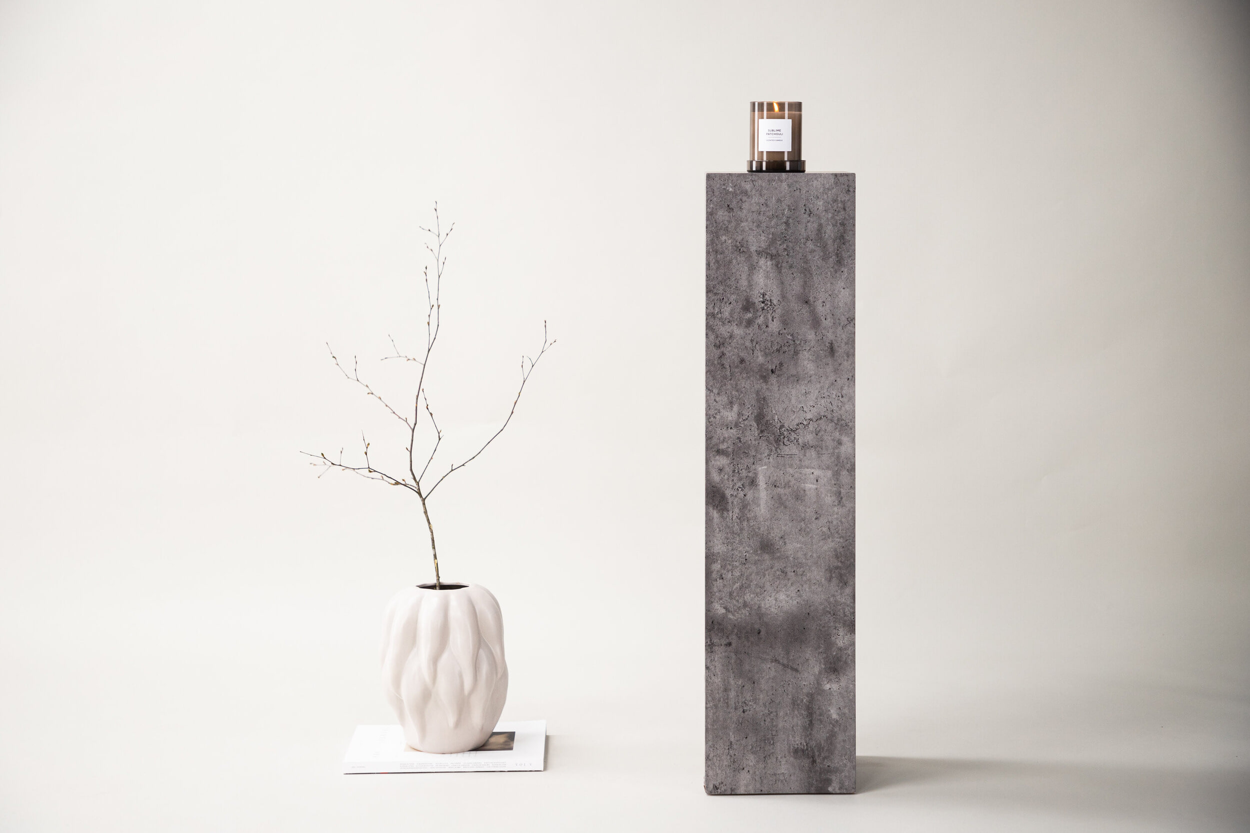 Nohr Zuil 'Nykole' Betonlook, 95cm hoog, kleur Grijs