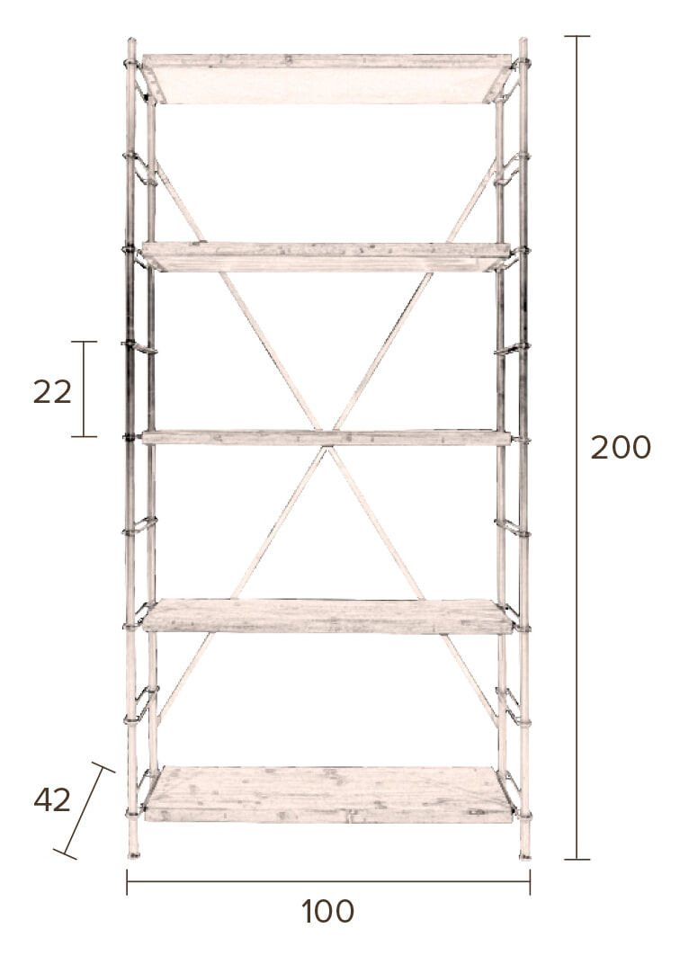 Dutchbone Wandrek 'Iron' 200 x 100cm
