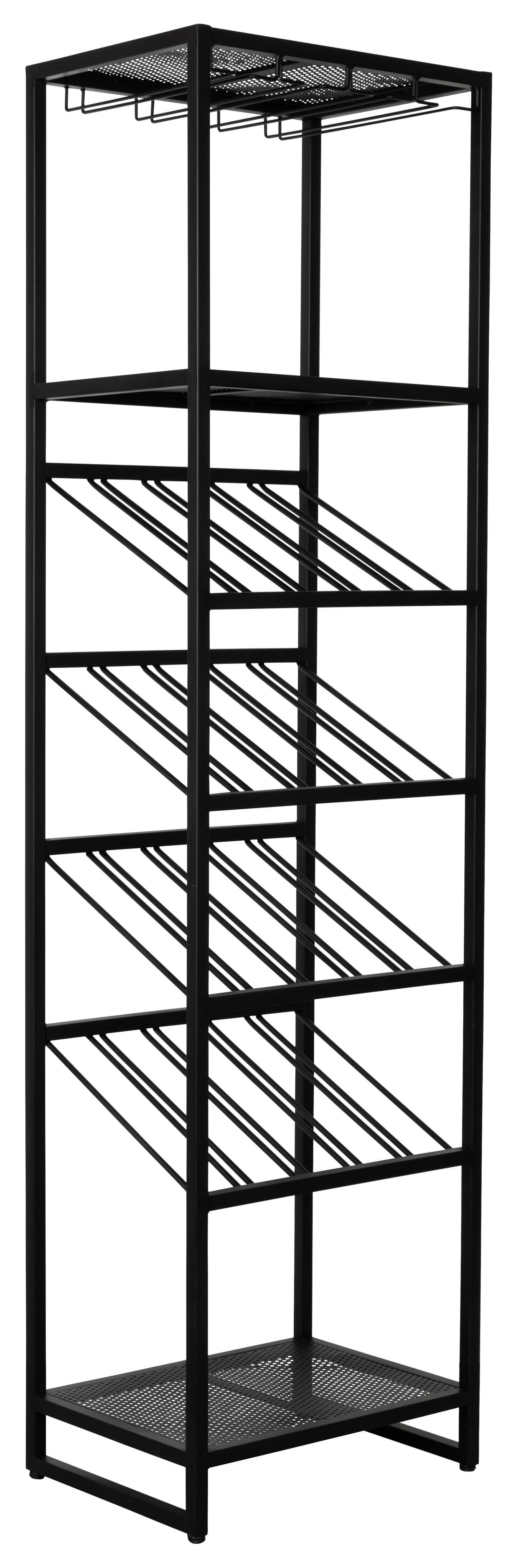 Zuiver Wijnrek 'Cantor' 180 x 48cm, kleur Zwart, foto 4
