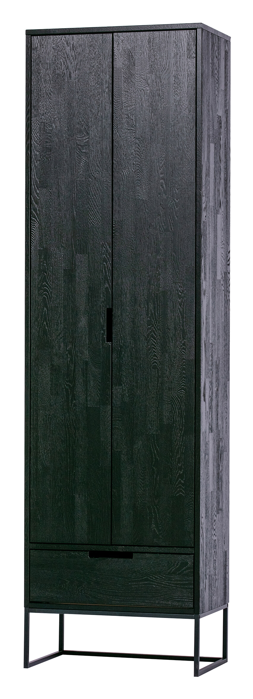 WOOOD Opbergkast 'Silas' 210 x 60cm, kleur Zwart