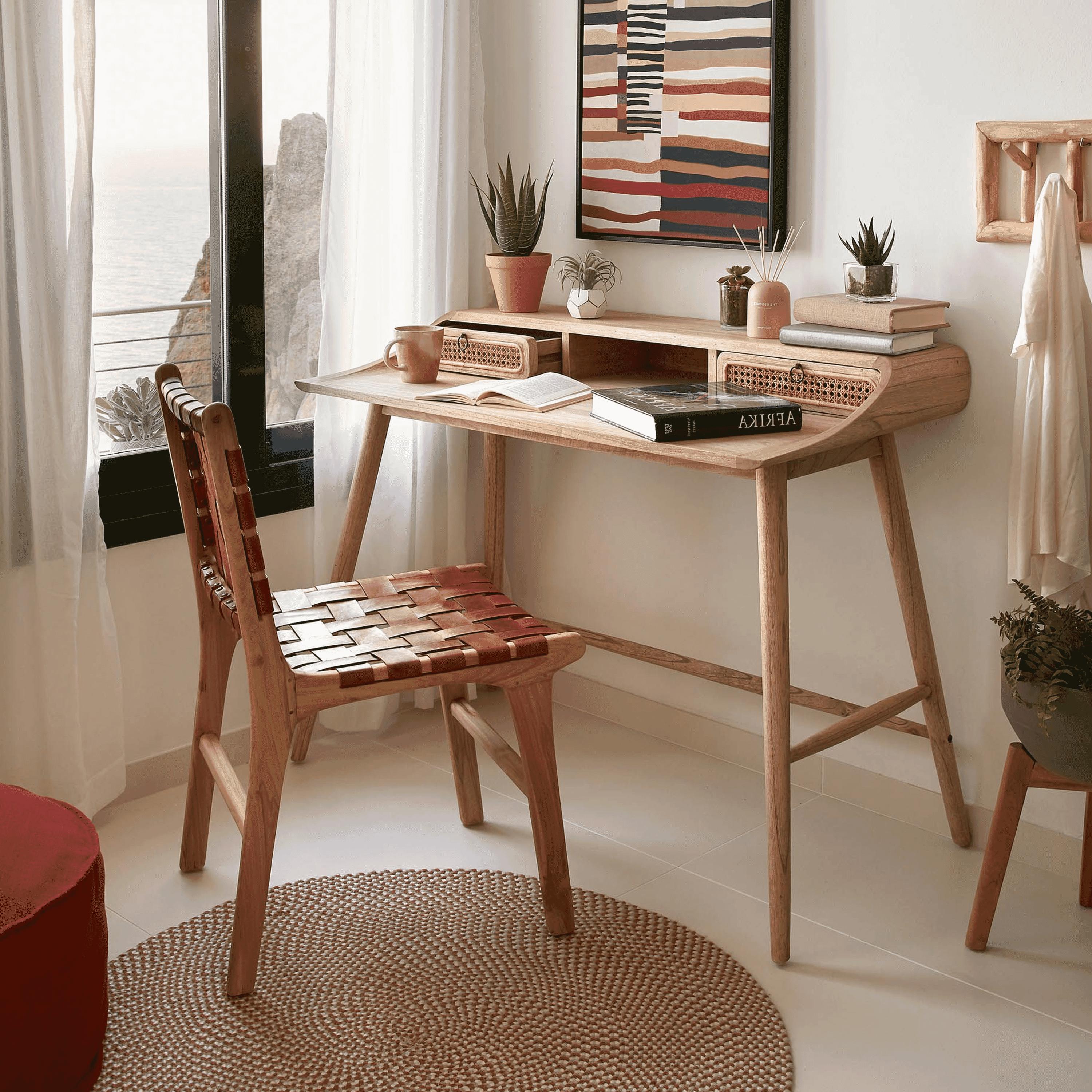 Kave Home Bureau 'Nalu' 110 x 60cm, kleur Naturel Kave Home Bureau 'Nalu' 110 x 60cm, kleur Naturel