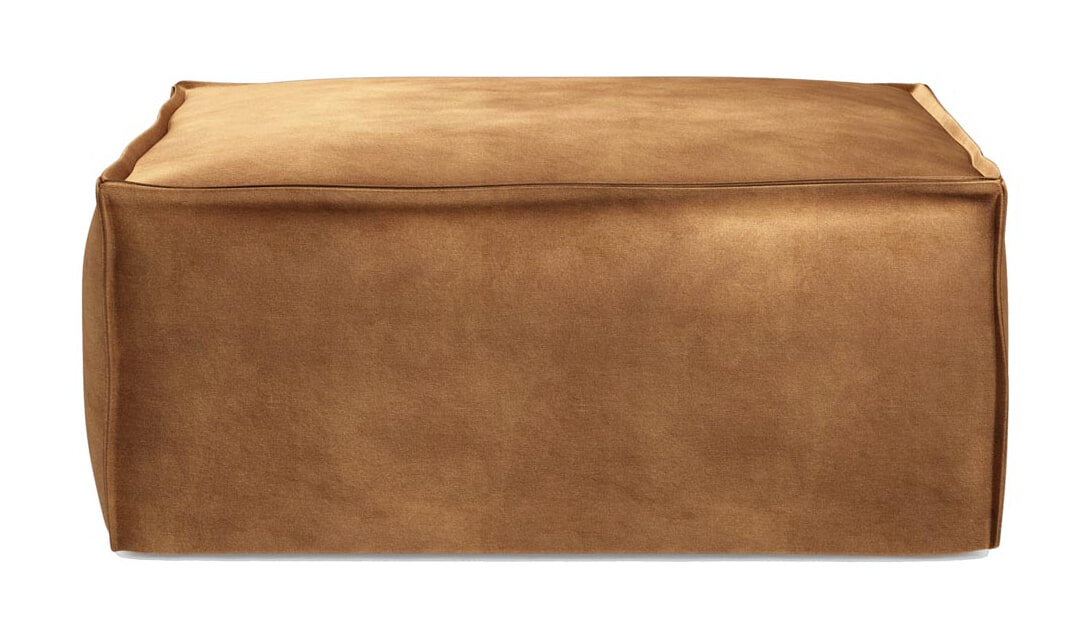 Rivièra Maison Hocker 'The Jagger' Velvet, kleur Cognac Rivièra Maison Hocker 'The Jagger' Velvet, kleur Cognac