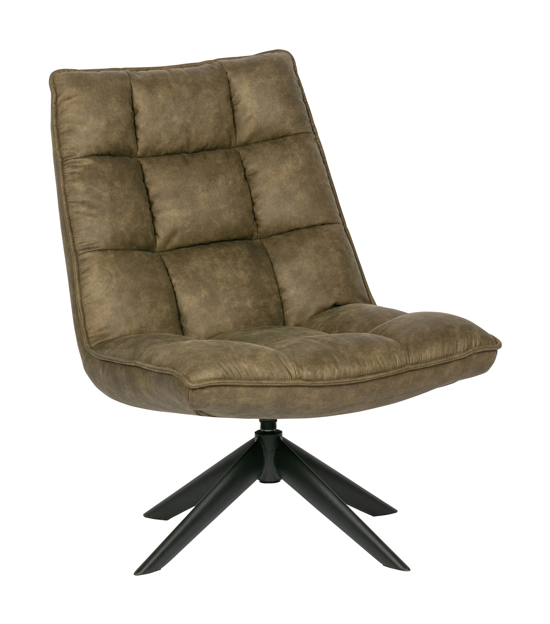 WOOOD Draaifauteuil 'Jouke' Lederlook