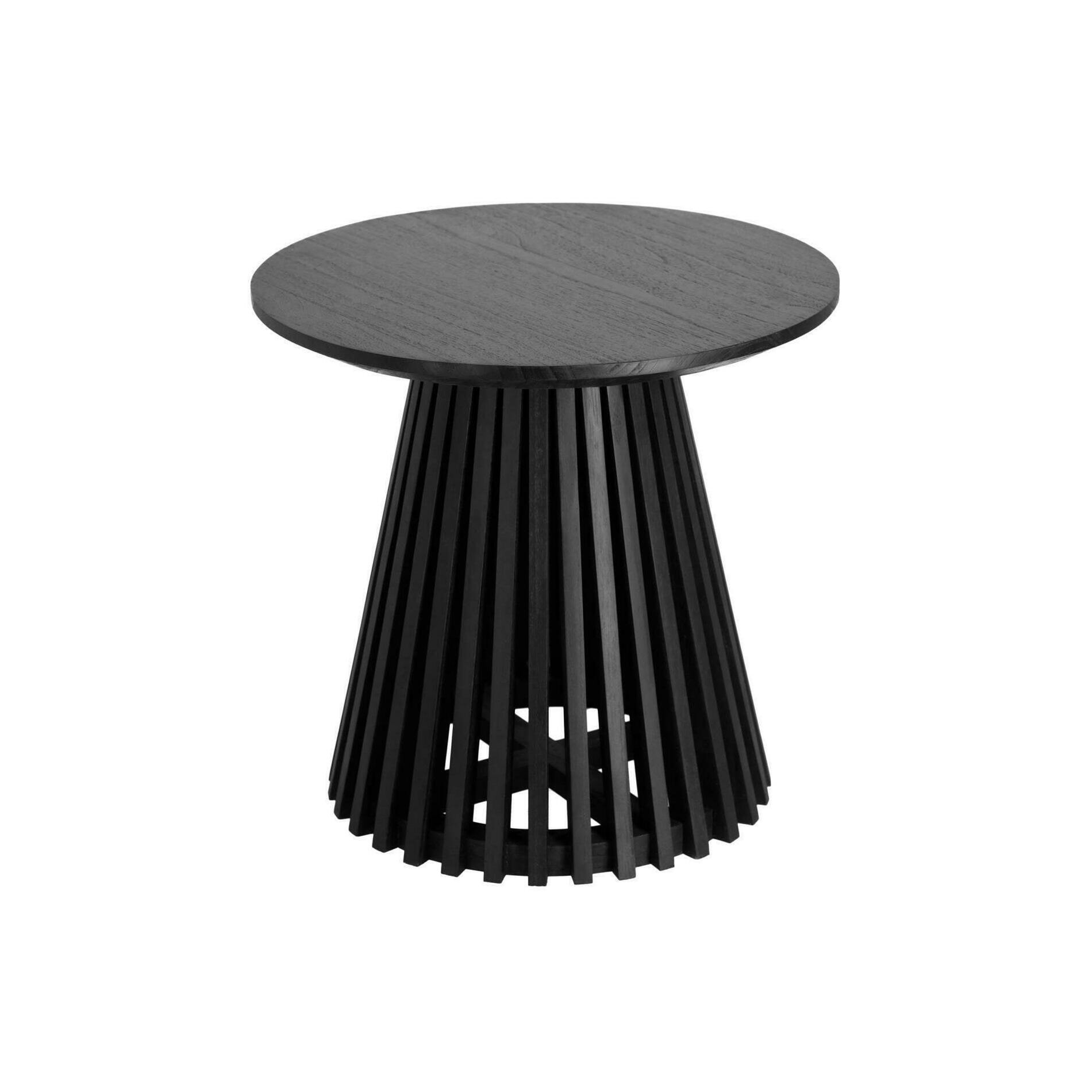 Kave Home Bijzettafel 'Jeanette' Ø50cm, kleur Zwart