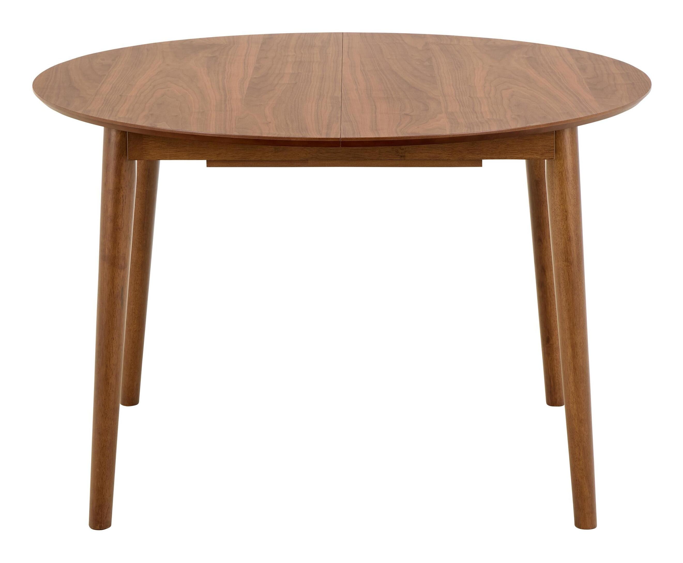 Bendt Uitschuifbare Ronde Eettafel 'Montreux' Walnoot, 115-154 x 115cm, kleur Bruin