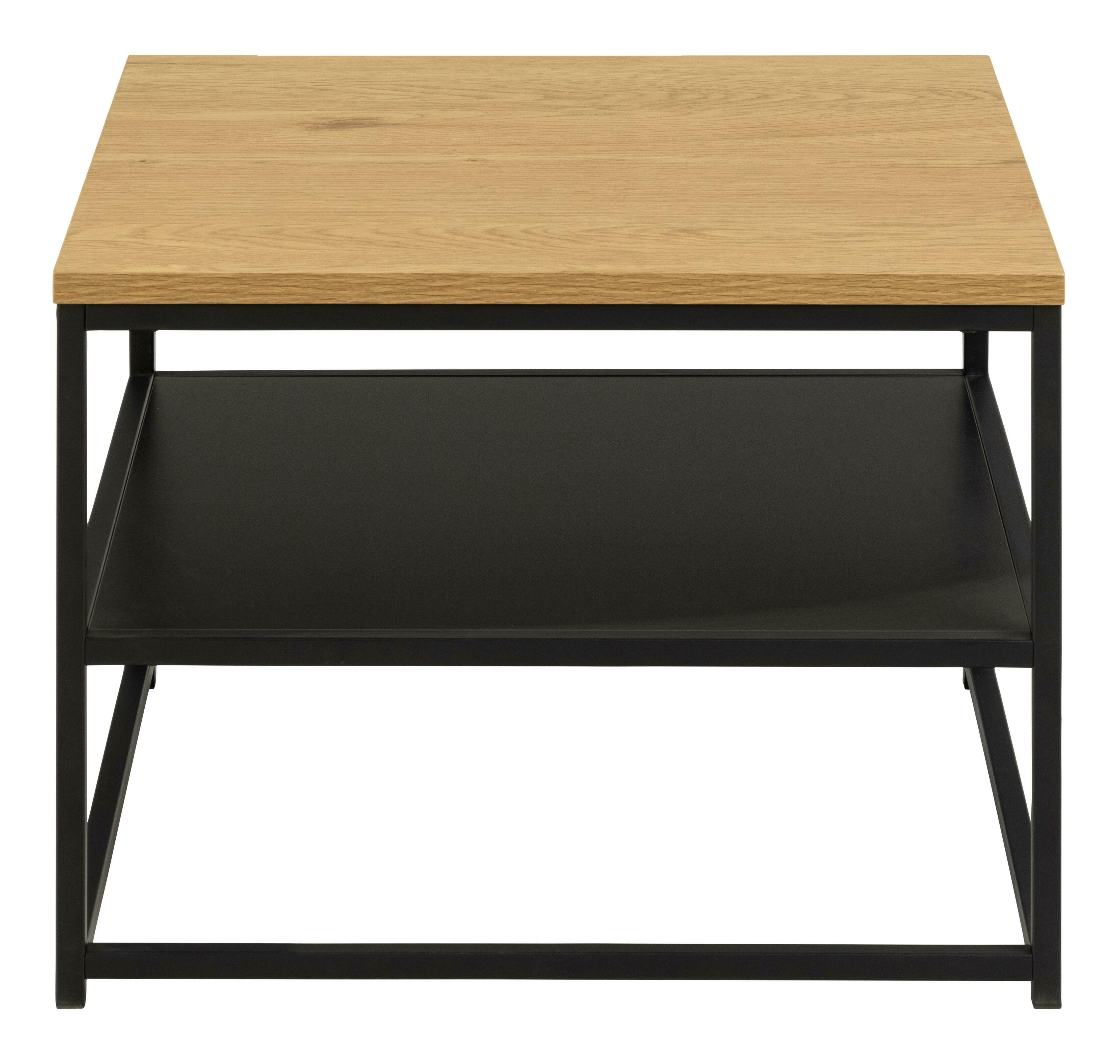 Bendt Salontafel 'Ture' Eiken en metaal, 55 x 55cm
