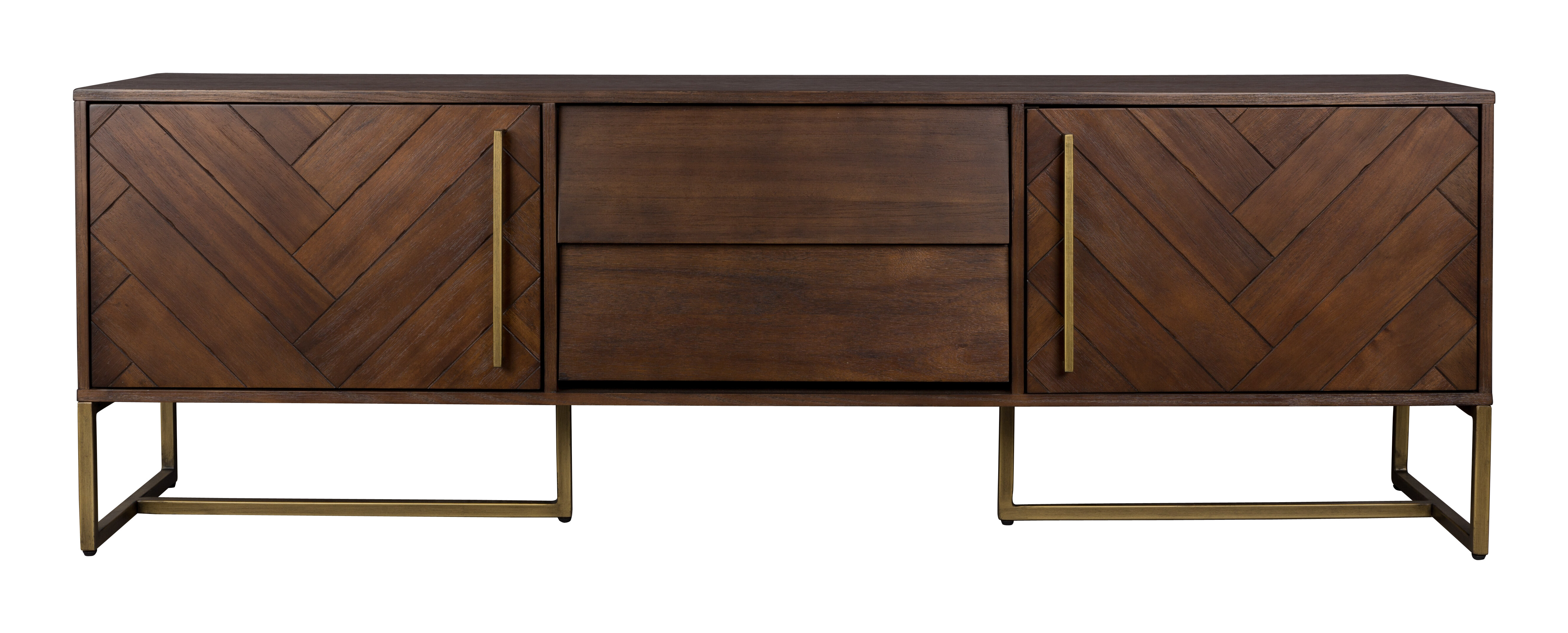 Dutchbone Tv-meubel 'Class' Antique Brass, 180 x 60cm, kleur Bruin