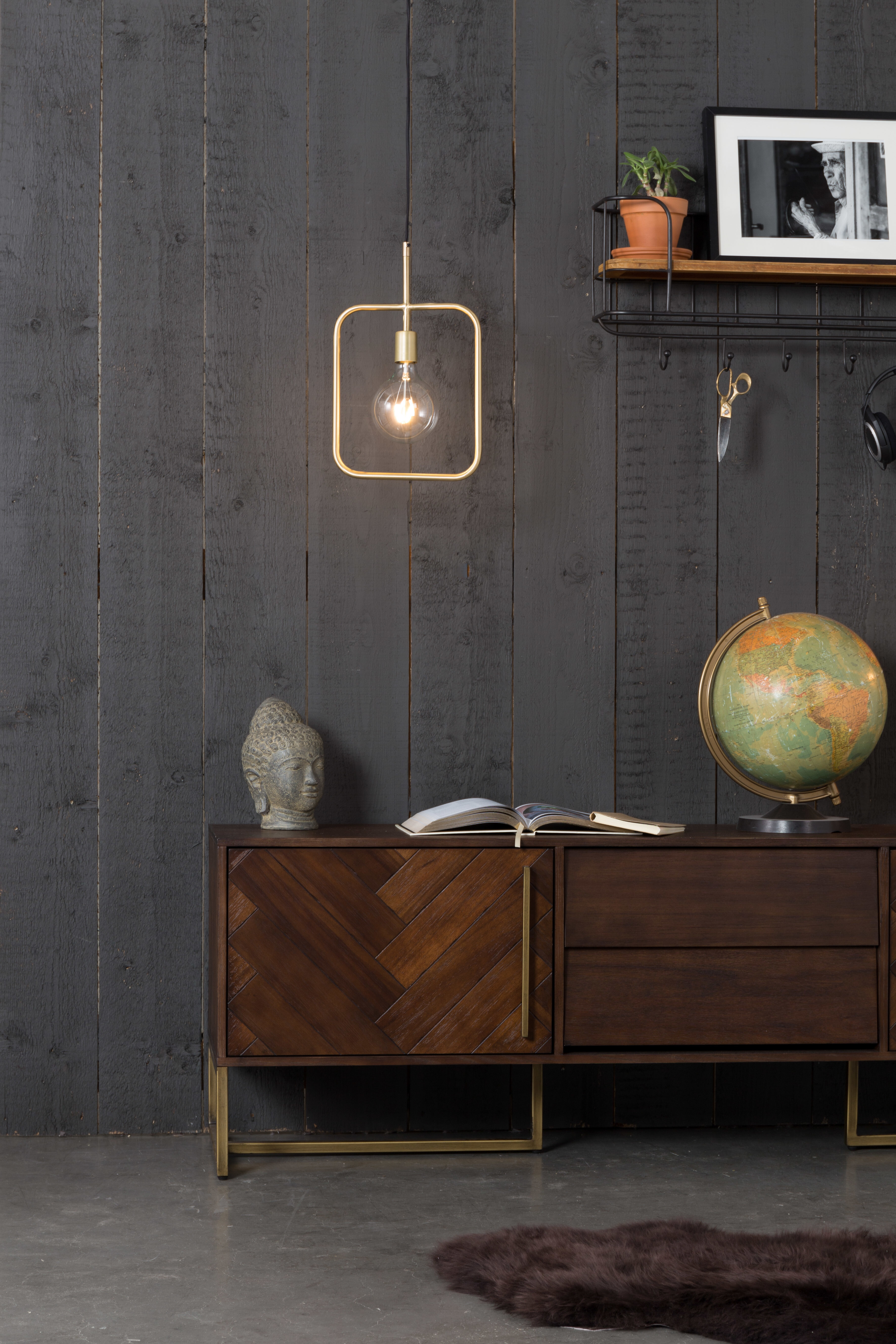 Dutchbone Tv-meubel 'Class' Antique Brass, 180 x 60cm, kleur Bruin