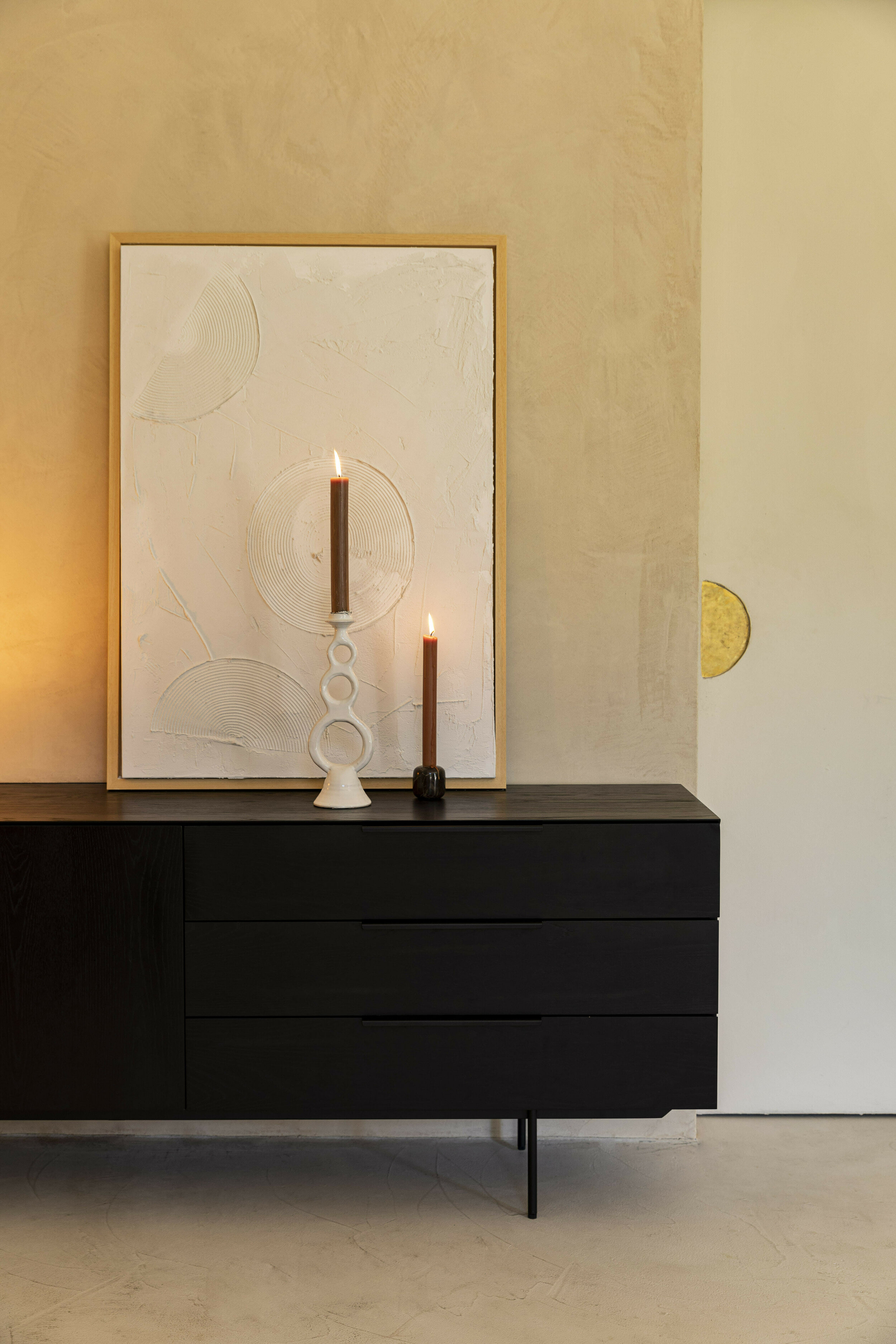 Zuiver TV-meubel 'Travis' Eikenhout, 180cm, kleur Zwart