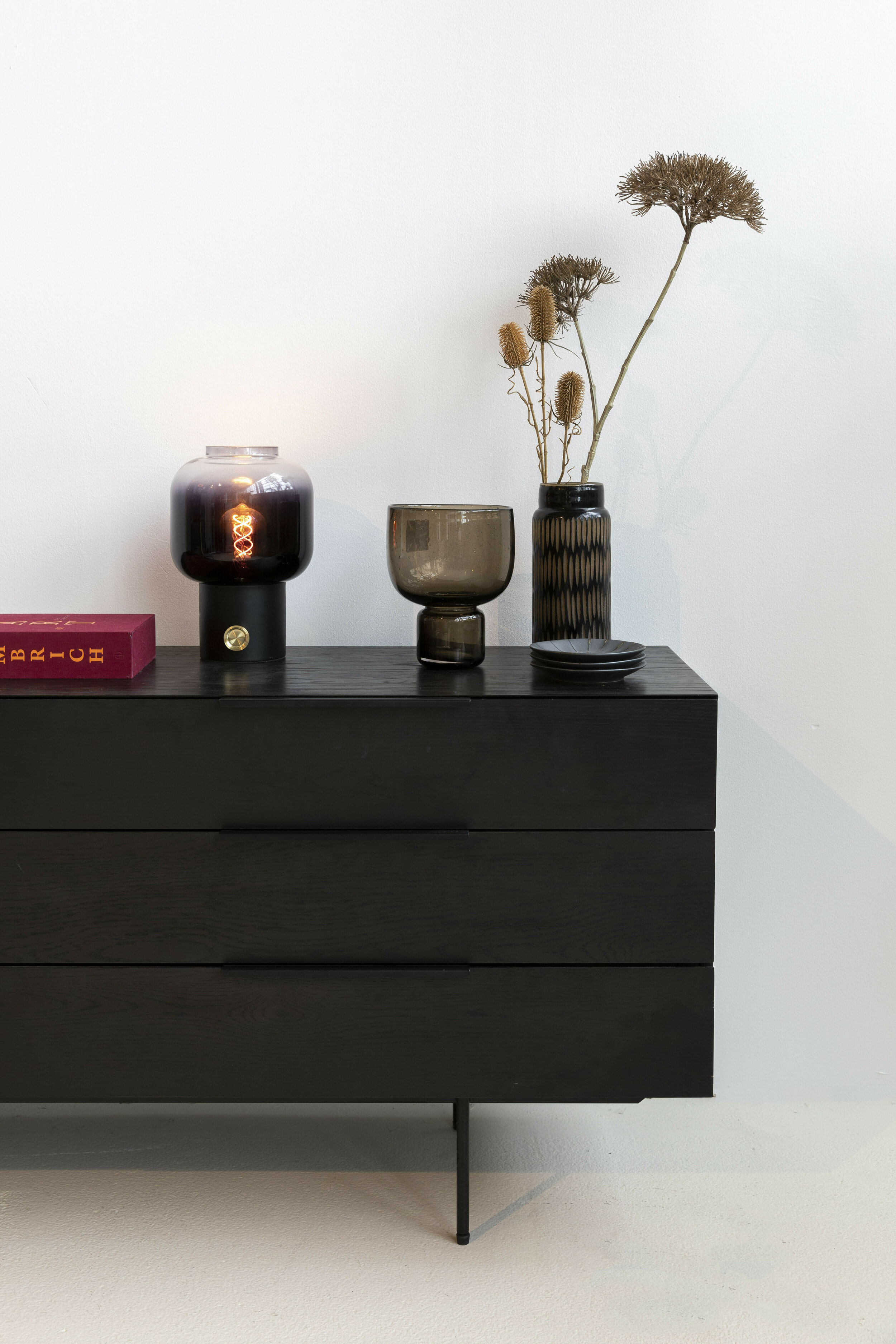 Zuiver TV-meubel 'Travis' Eikenhout, 180cm, kleur Zwart