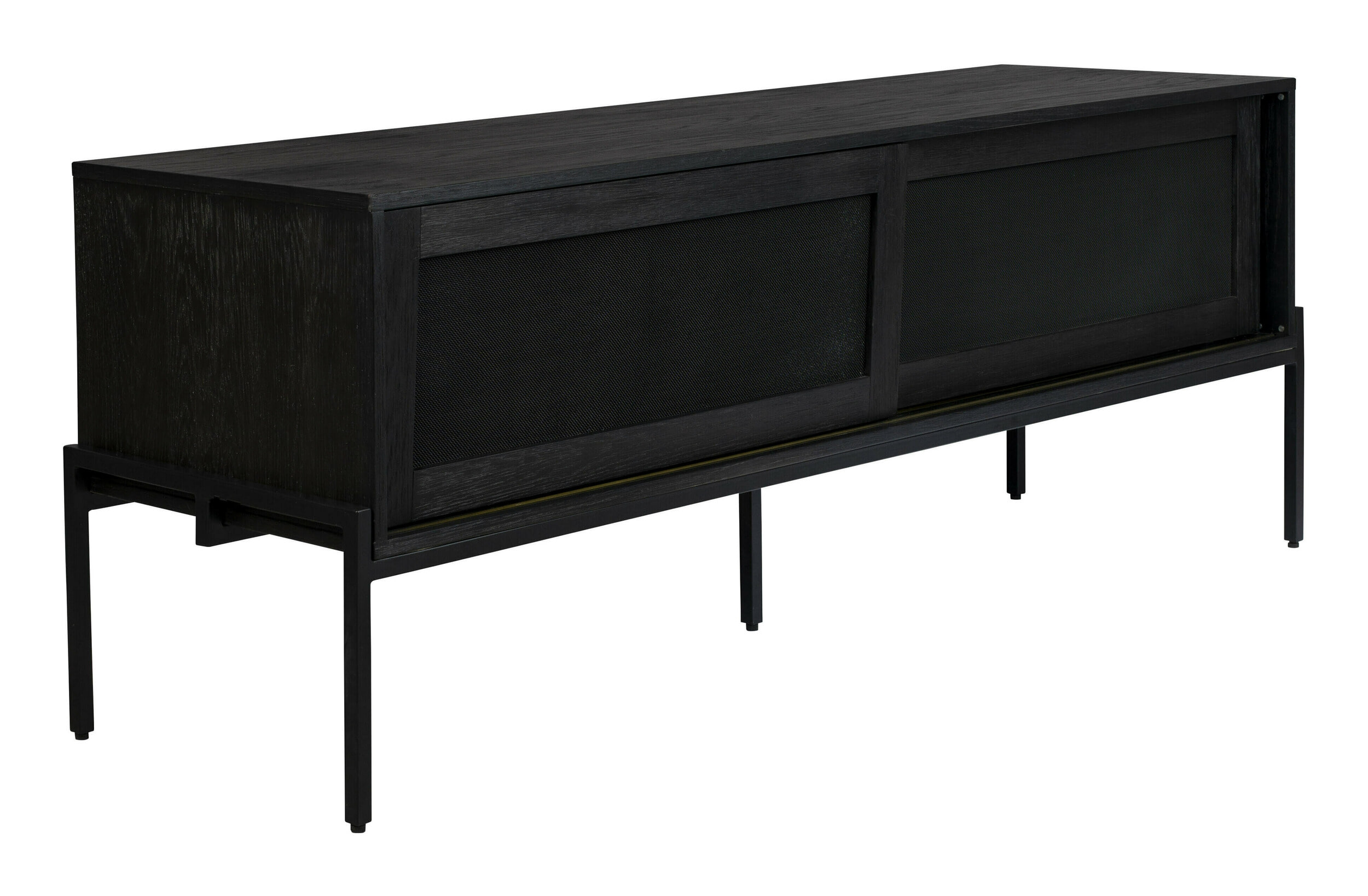 Zuiver TV-meubel 'Hardy' Eikenhout, 160cm, kleur Zwart