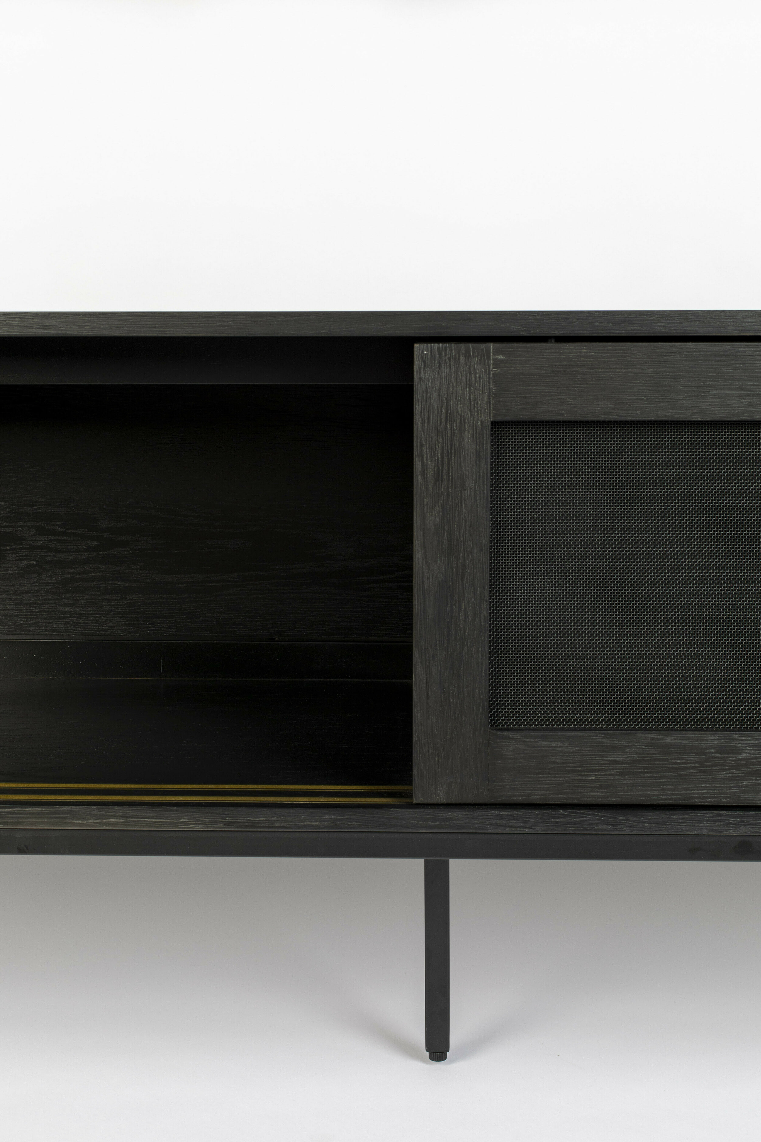 Zuiver TV-meubel 'Hardy' Eikenhout, 160cm, kleur Zwart