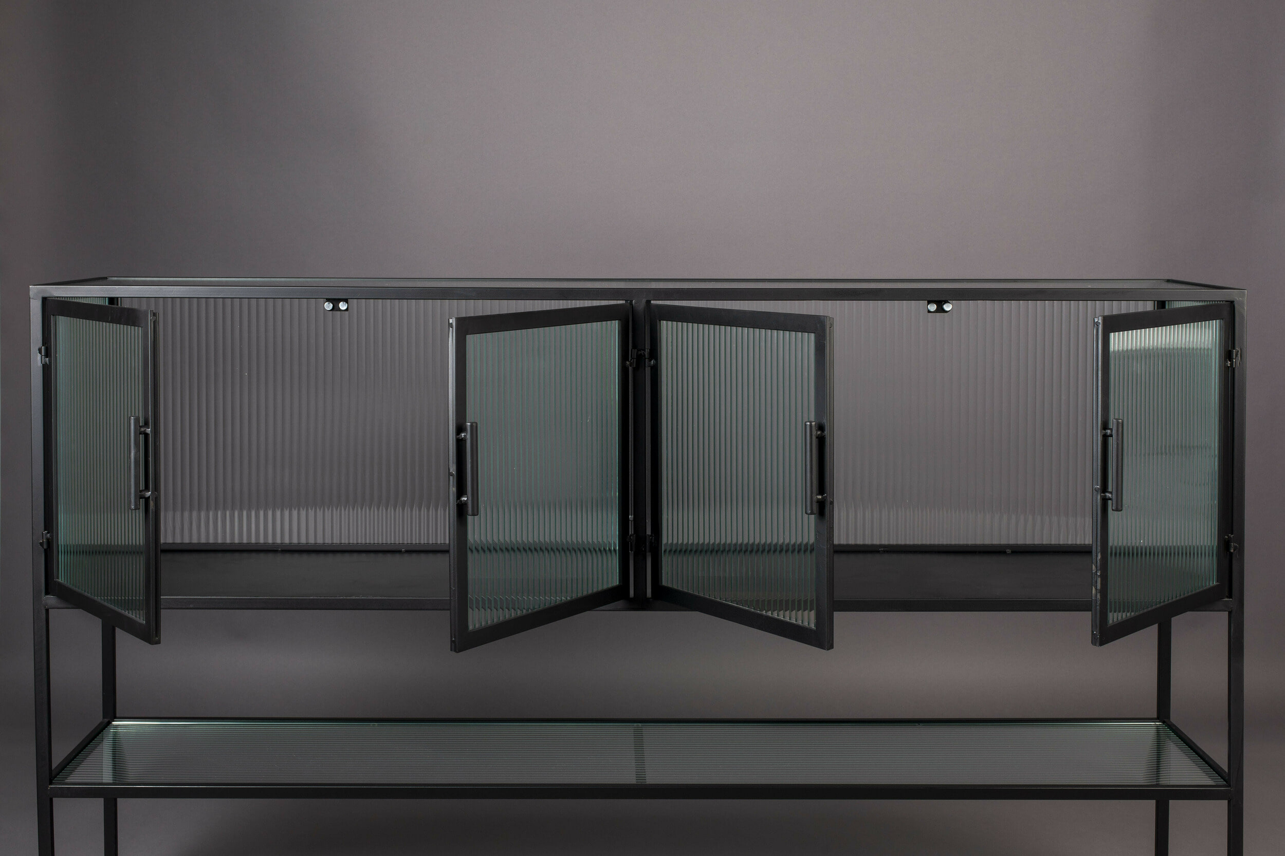 Dutchbone Dressoir 'Boli' Glas en metaal, 150cm