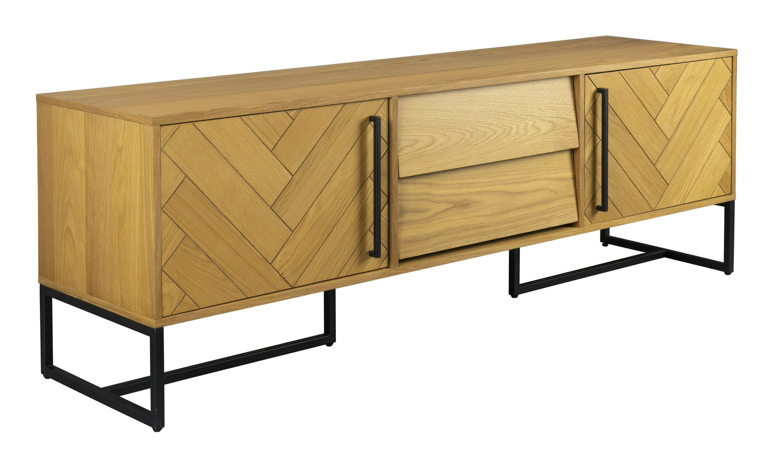 Dutchbone TV-meubel 'Class' Eikenhout, 180cm, kleur Naturel