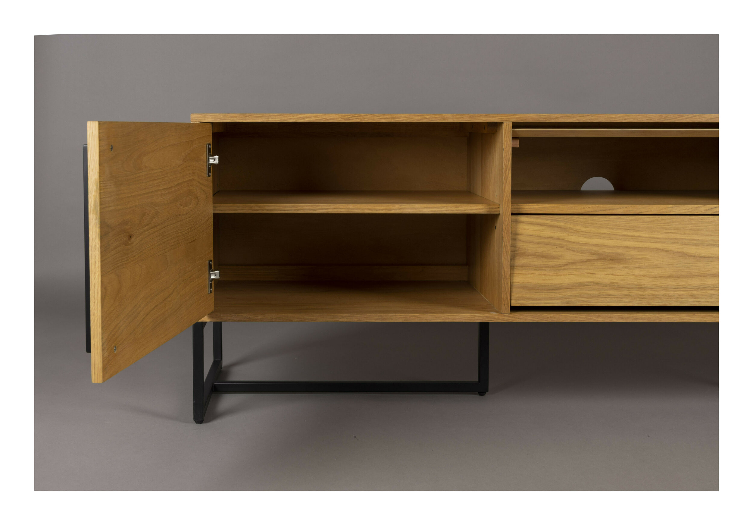 Dutchbone TV-meubel 'Class' Eikenhout, 180cm, kleur Naturel