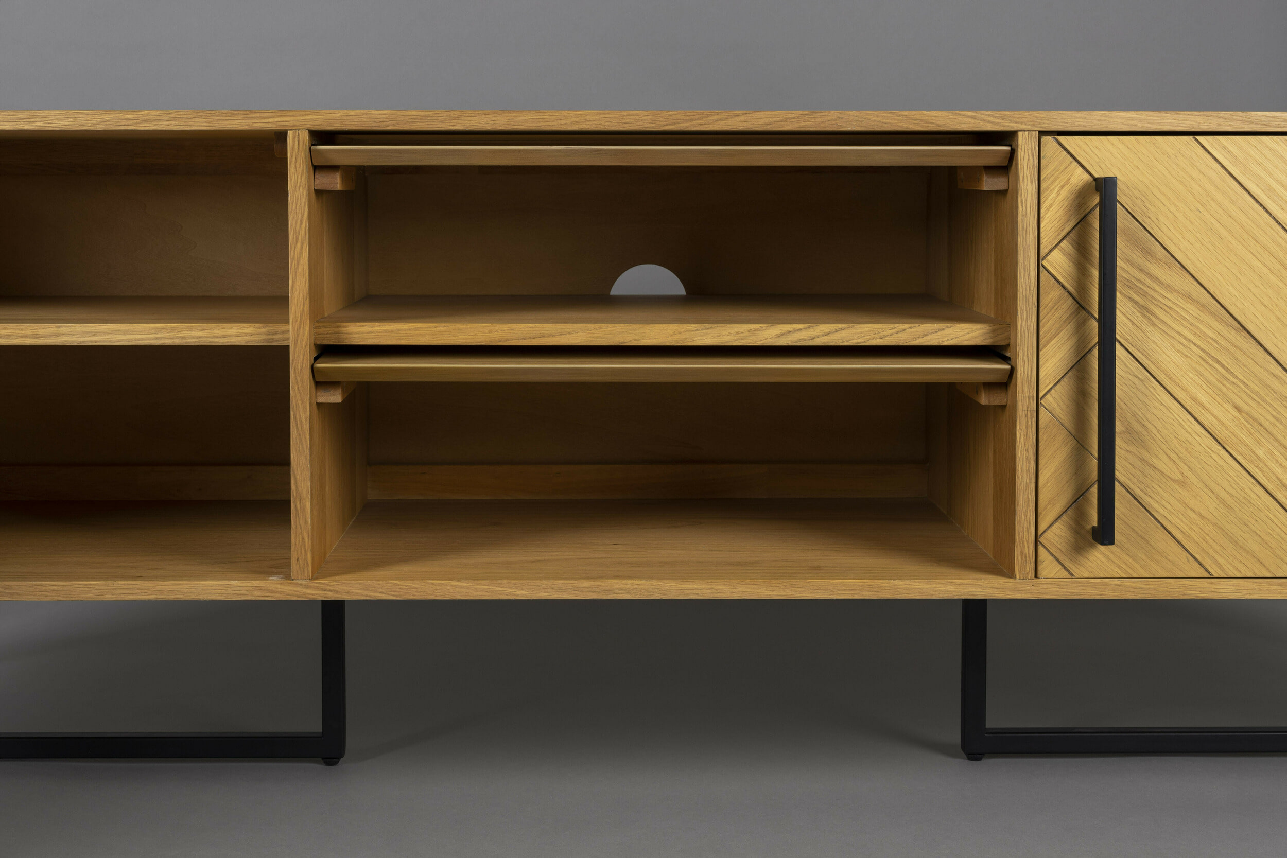 Dutchbone TV-meubel 'Class' Eikenhout, 180cm, kleur Naturel