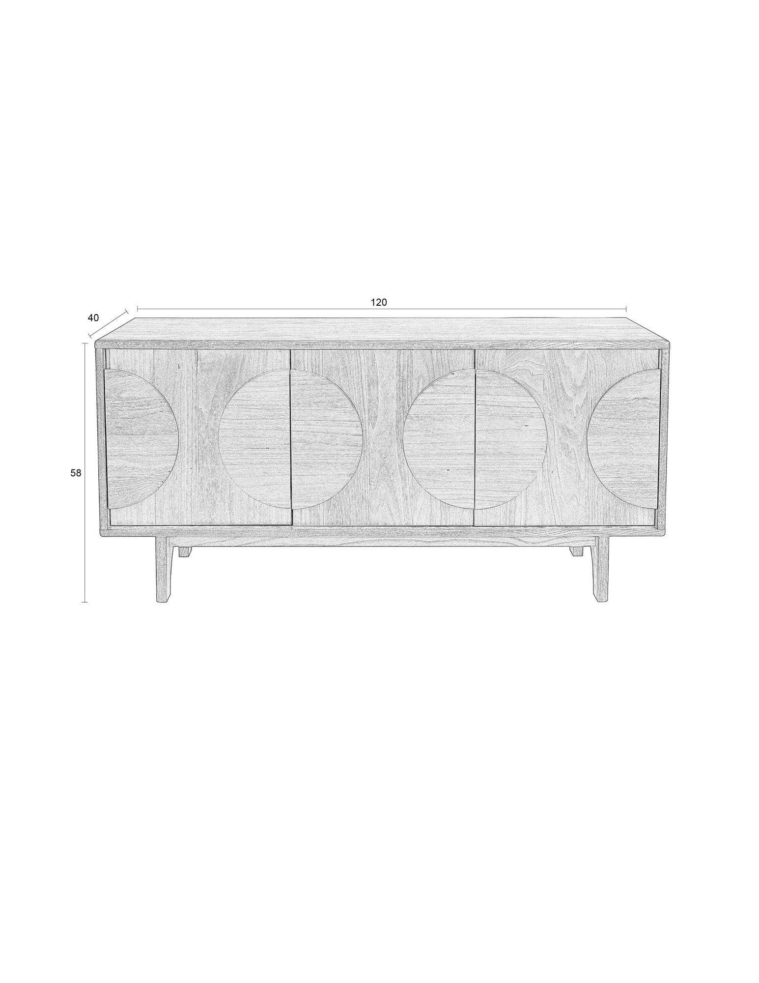 Zuiver TV-meubel 'Groove' Walnoothout, 120cm